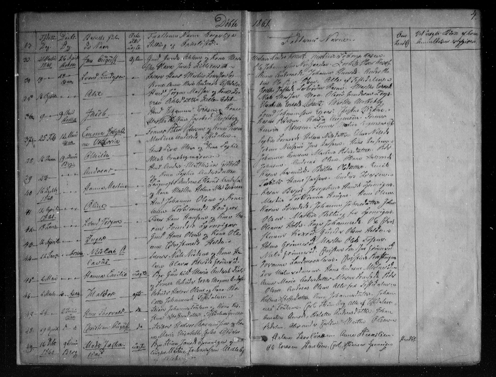 Berg prestekontor Kirkebøker, AV/SAO-A-10902/F/Fa/L0005: Parish register (official) no. I 5, 1861-1877, p. 4