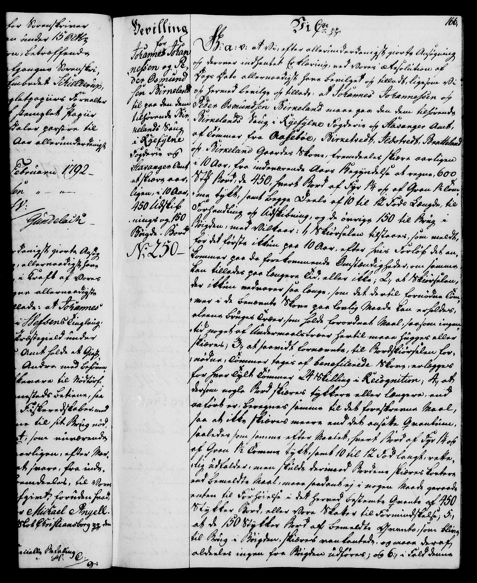 Rentekammeret, Kammerkanselliet, RA/EA-3111/G/Gg/Gga/L0015: Norsk ekspedisjonsprotokoll med register (merket RK 53.15), 1790-1791, p. 166