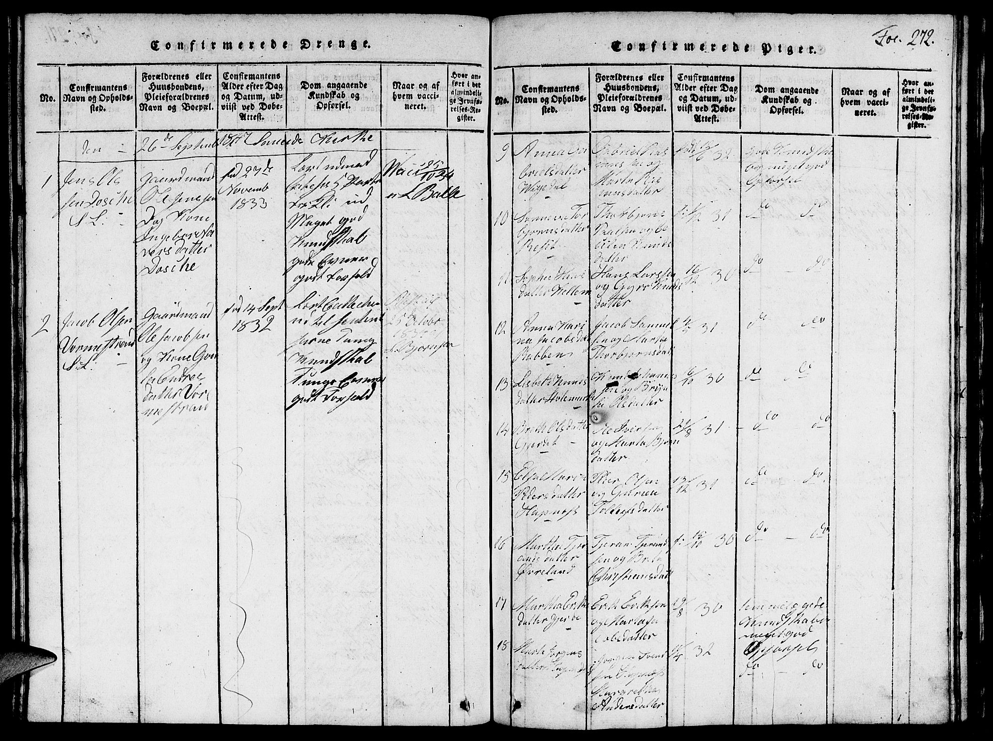 Vikedal sokneprestkontor, AV/SAST-A-101840/01/V: Parish register (copy) no. B 1, 1816-1853, p. 272