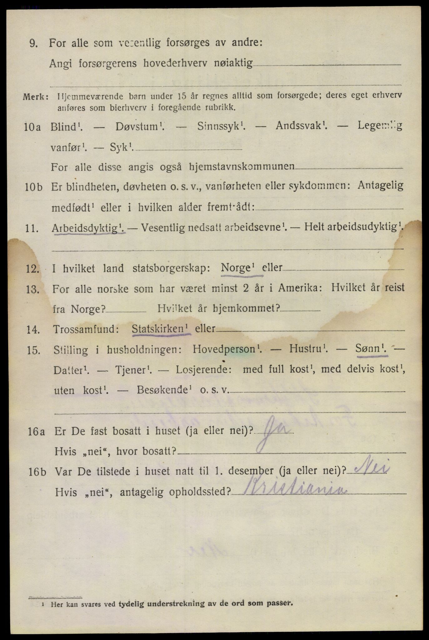 SAO, 1920 census for Rygge, 1920, p. 9550