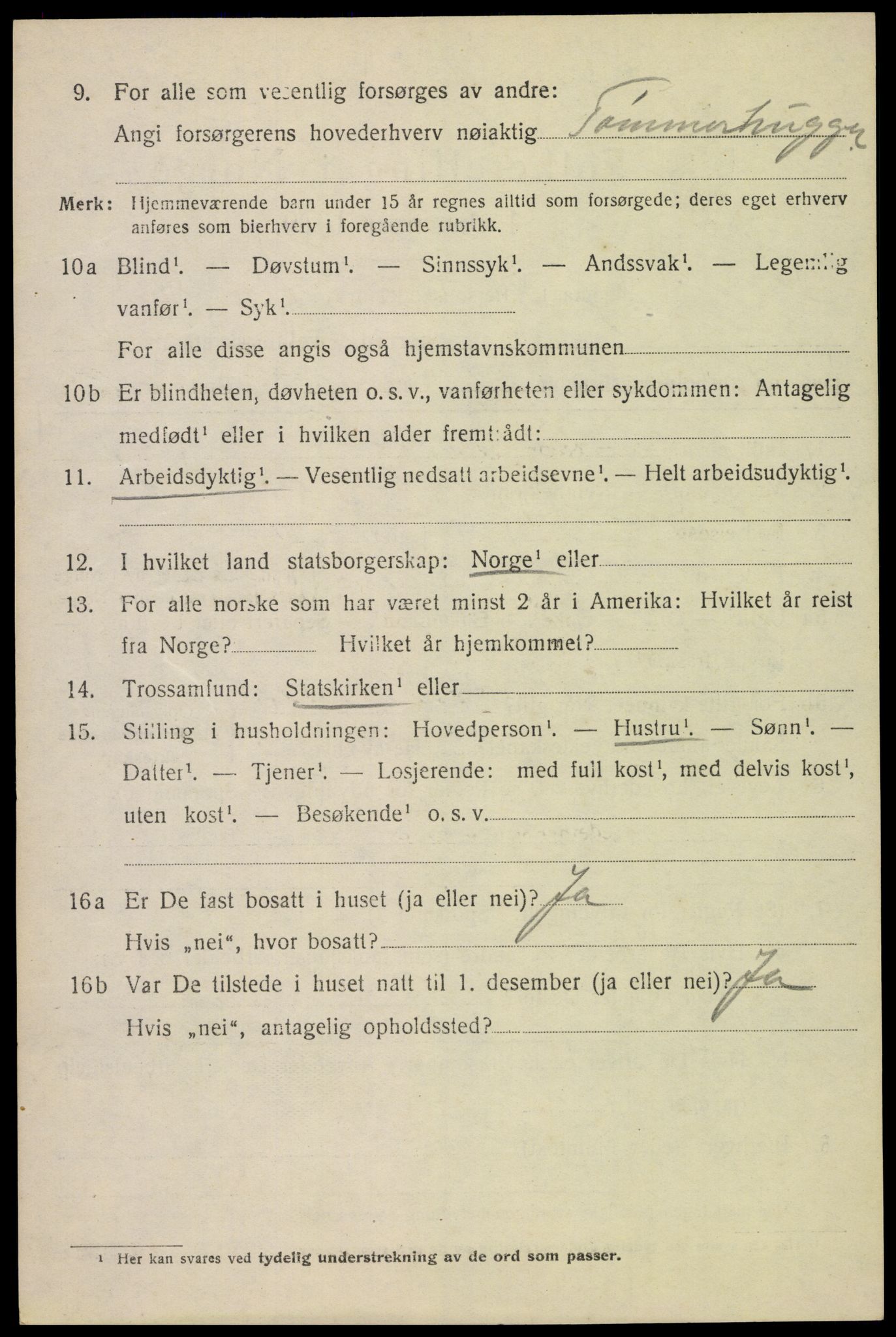SAH, 1920 census for Furnes, 1920, p. 3394
