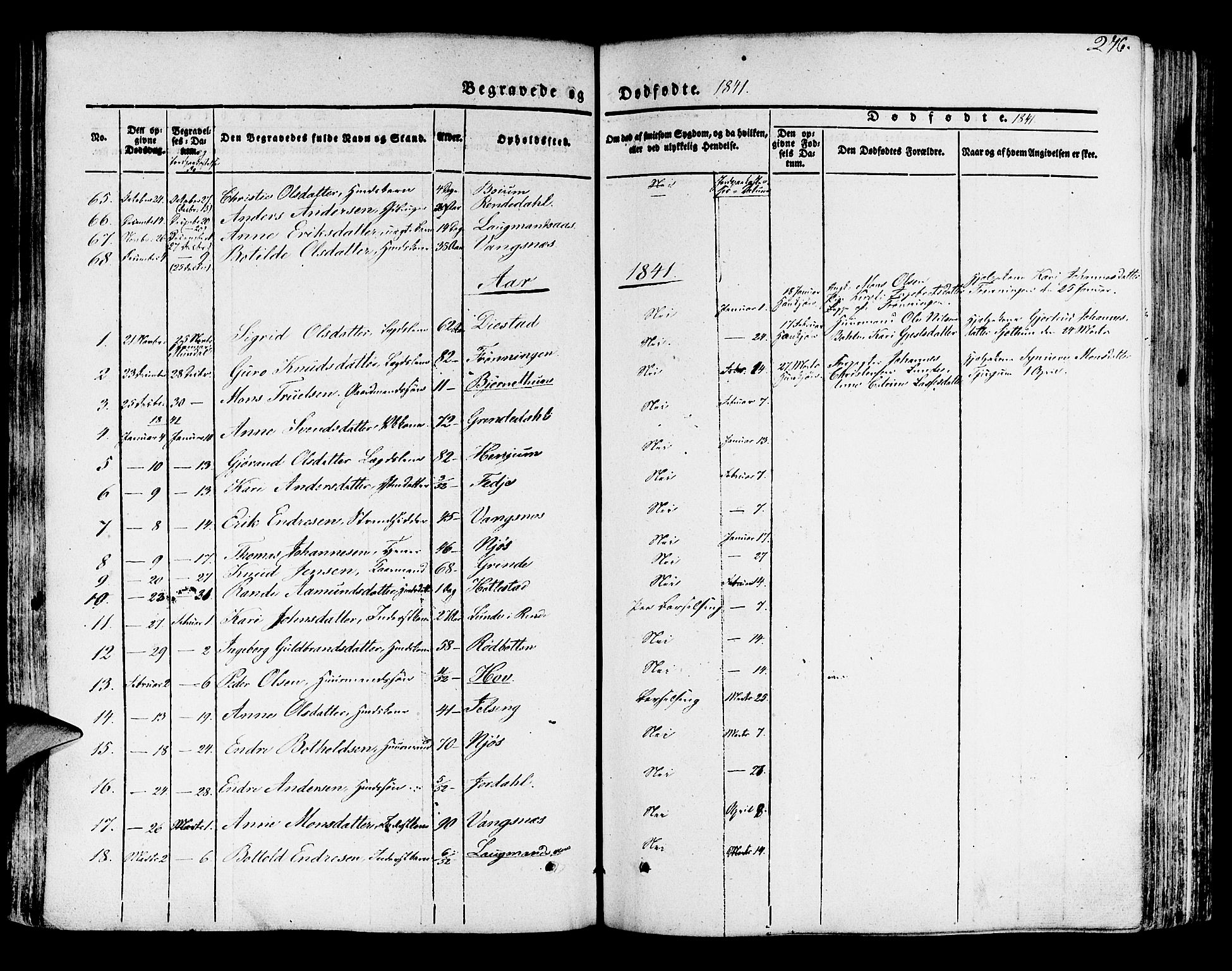 Leikanger sokneprestembete, AV/SAB-A-81001/H/Haa/Haaa/L0007: Parish register (official) no. A 7, 1838-1851, p. 276