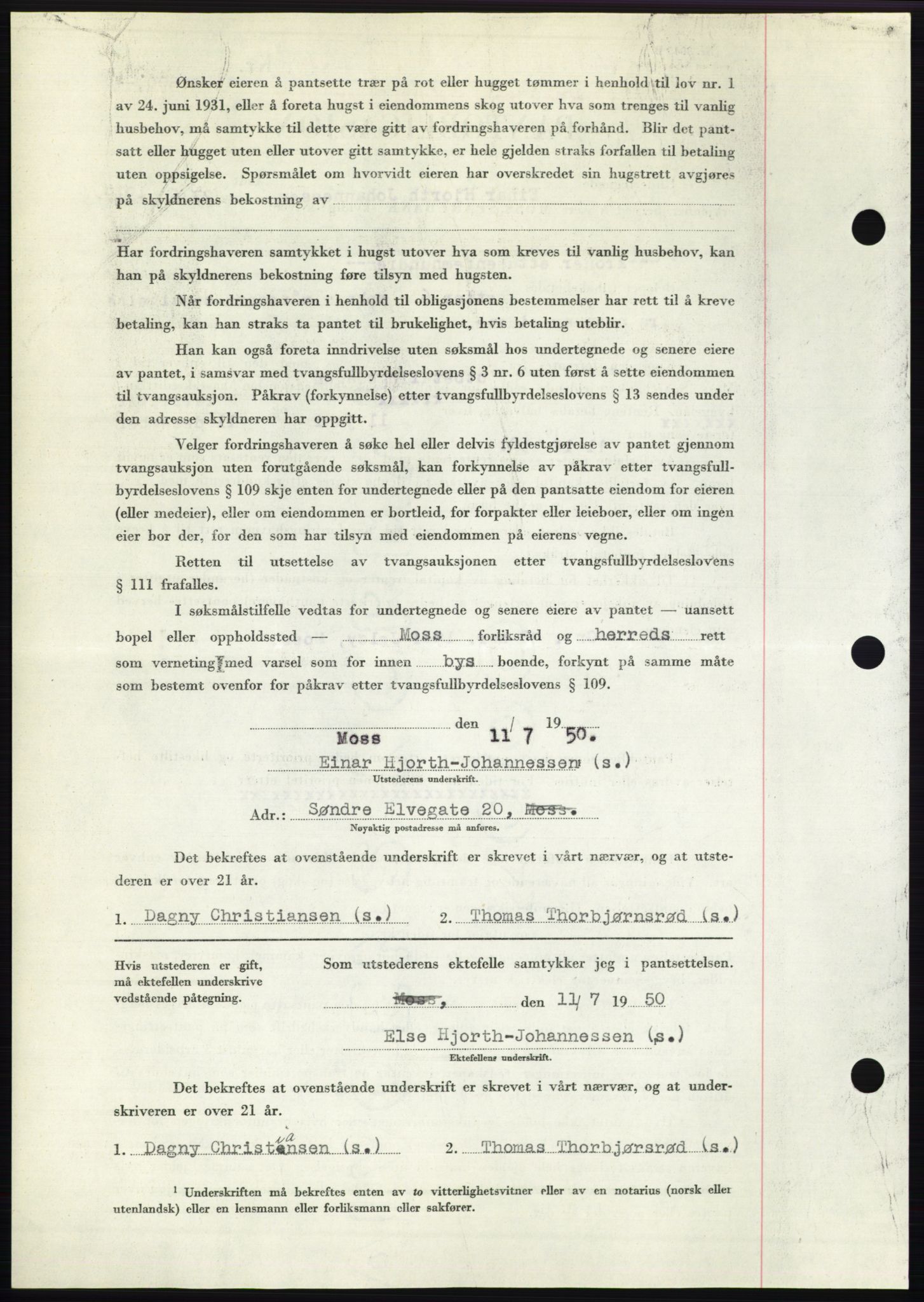 Moss sorenskriveri, AV/SAO-A-10168: Mortgage book no. B24, 1950-1950, Diary no: : 2189/1950