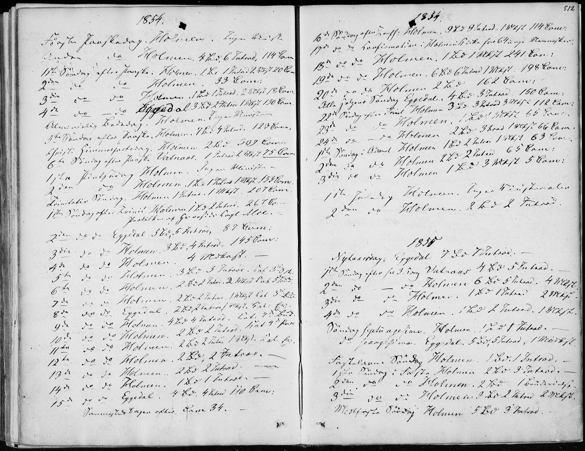 Sigdal kirkebøker, AV/SAKO-A-245/F/Fa/L0008: Parish register (official) no. I 8, 1850-1859, p. 512