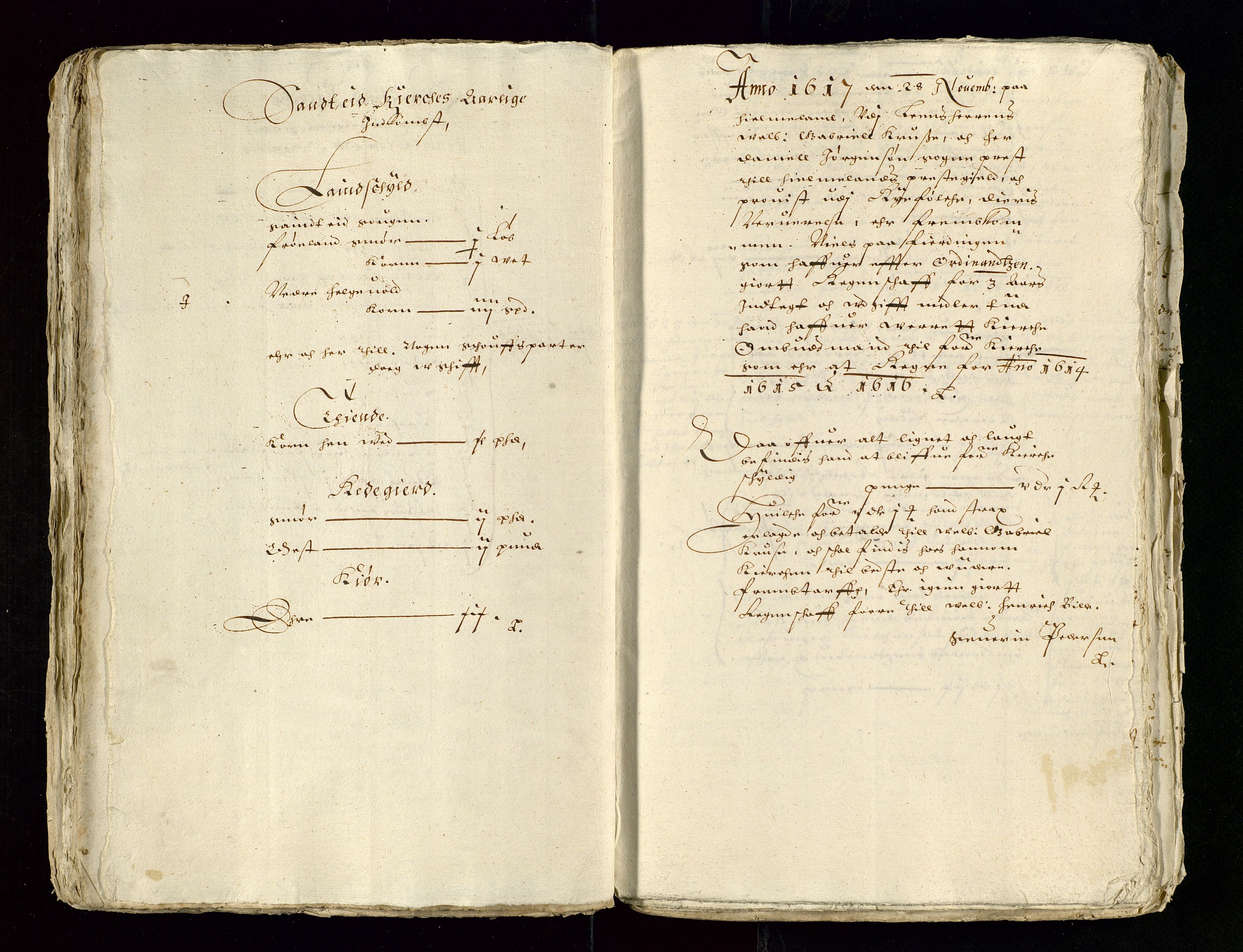 Stavanger len, AV/SAST-A-101870/Ob/L0018: Kirkeregnskaper, 1613-1632, p. 45