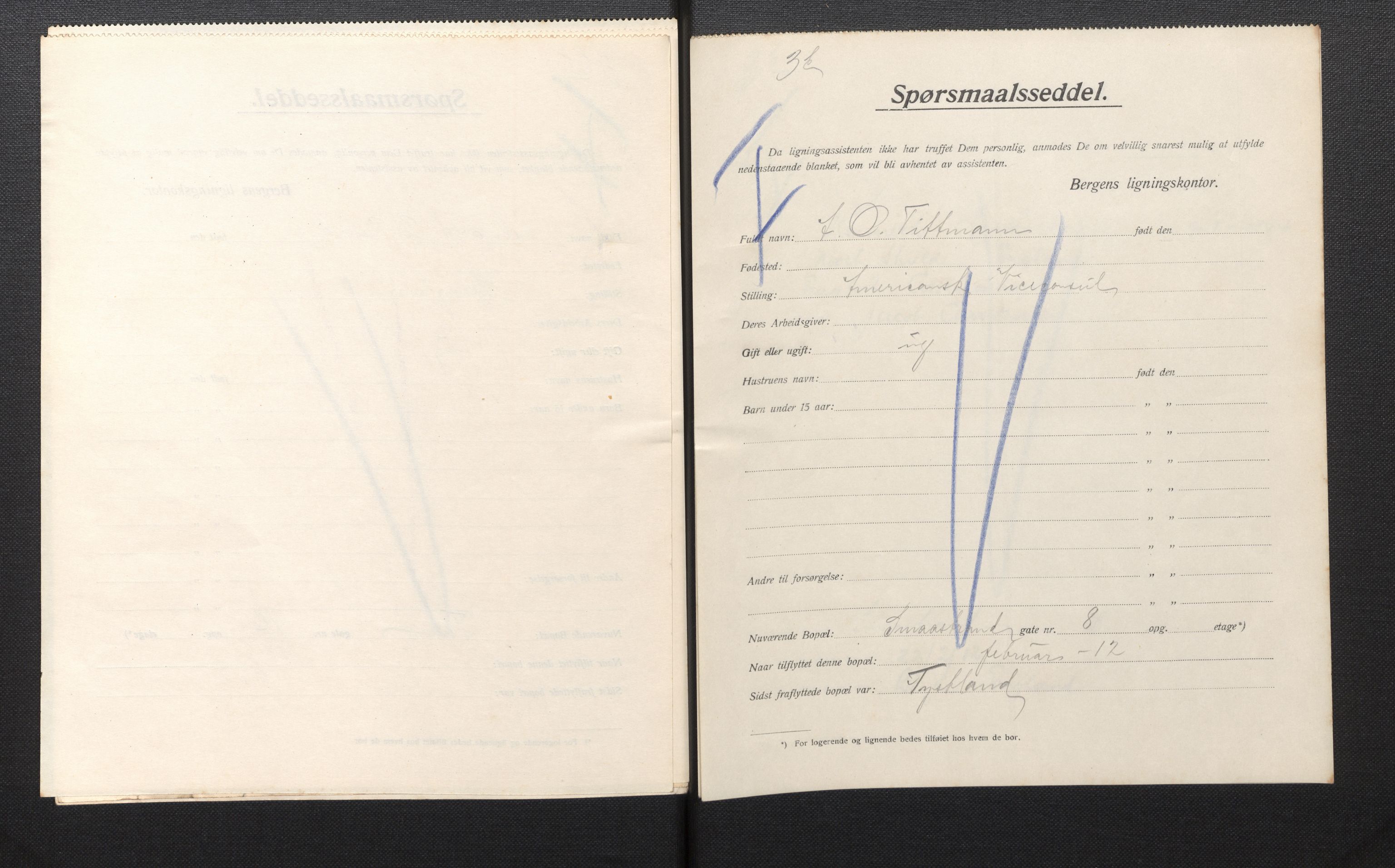 SAB, Municipal Census 1913 for Bergen, 1913, p. 34