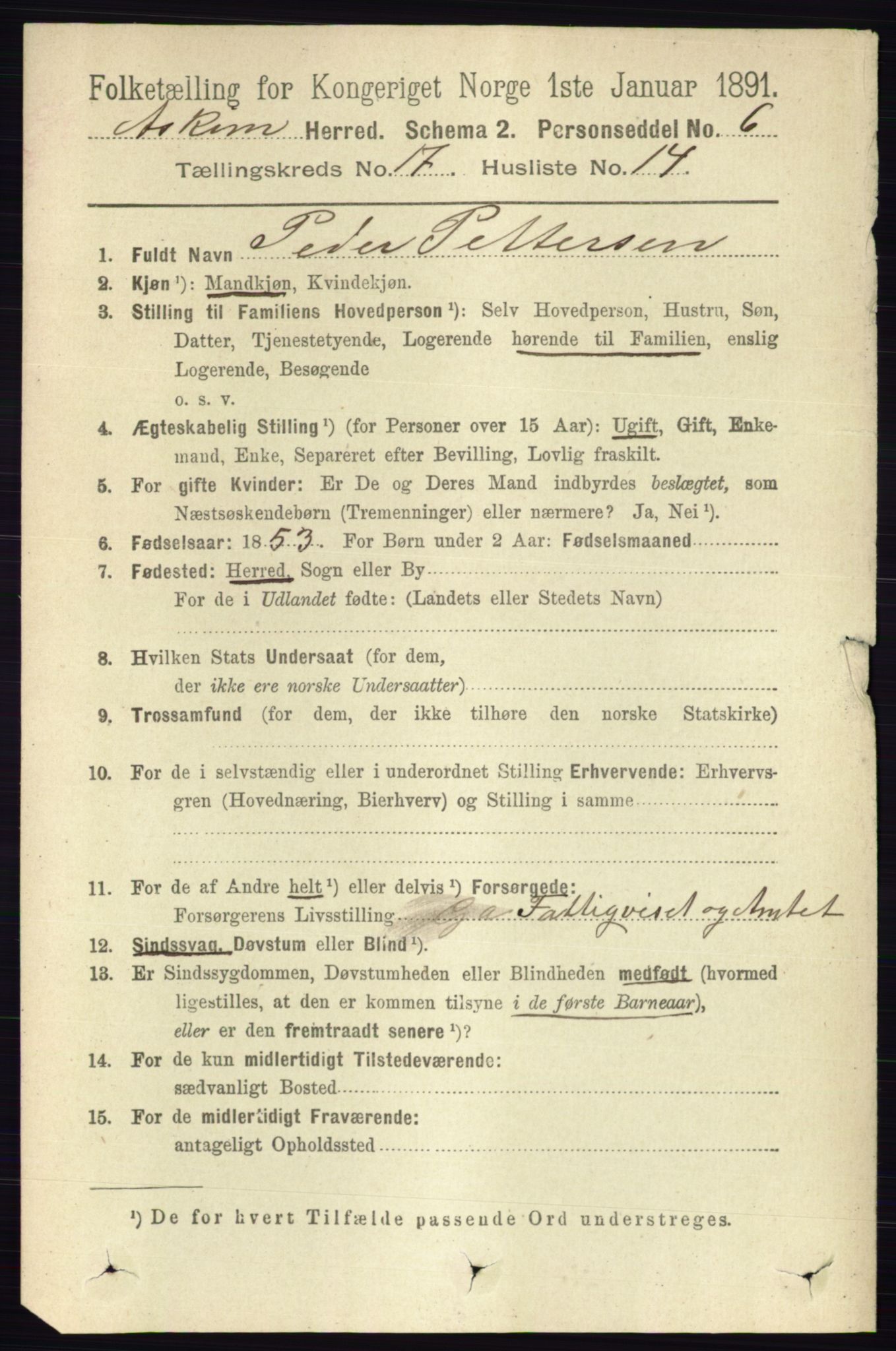 RA, 1891 census for 0124 Askim, 1891, p. 2934