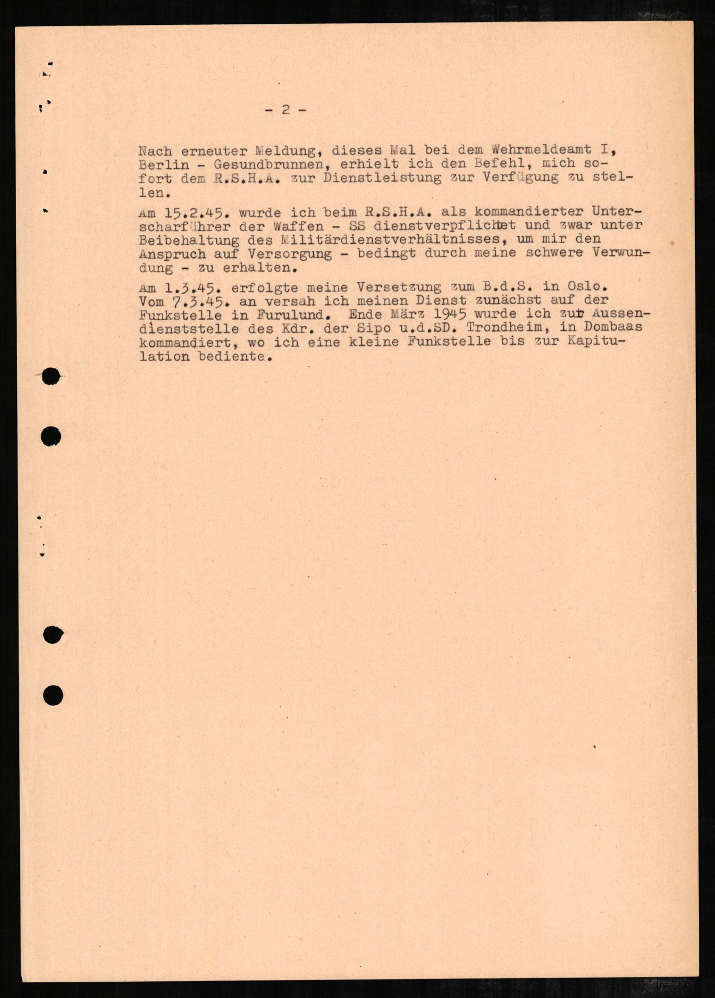 Forsvaret, Forsvarets overkommando II, AV/RA-RAFA-3915/D/Db/L0002: CI Questionaires. Tyske okkupasjonsstyrker i Norge. Tyskere., 1945-1946, p. 161