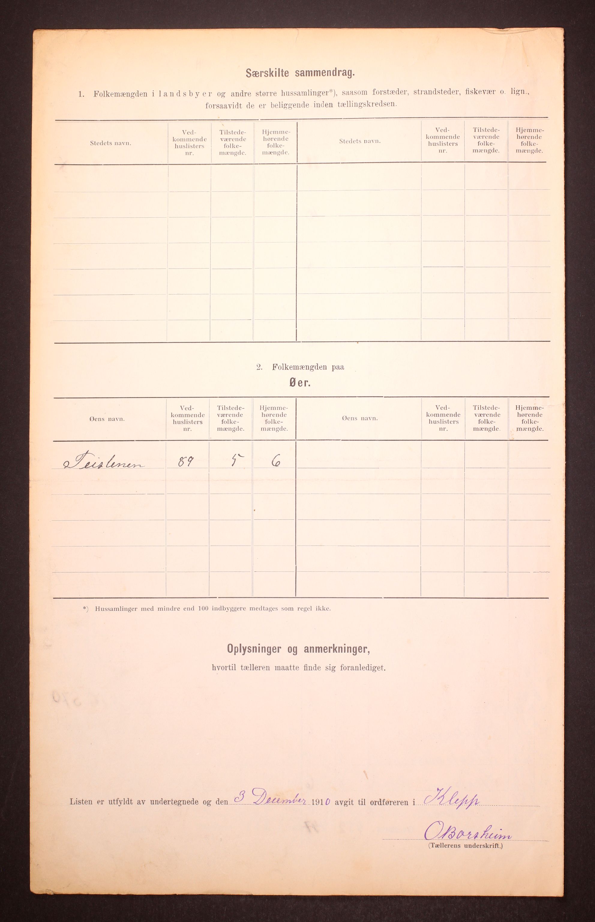 RA, 1910 census for Klepp, 1910, p. 24
