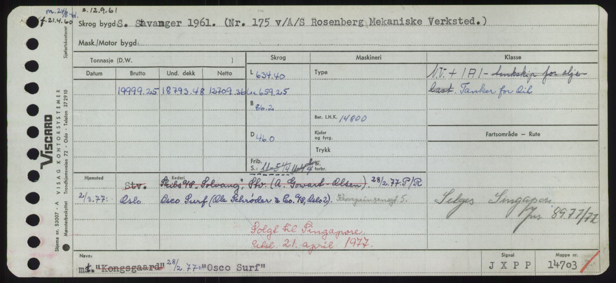 Sjøfartsdirektoratet med forløpere, Skipsmålingen, RA/S-1627/H/Hd/L0028: Fartøy, O, p. 431