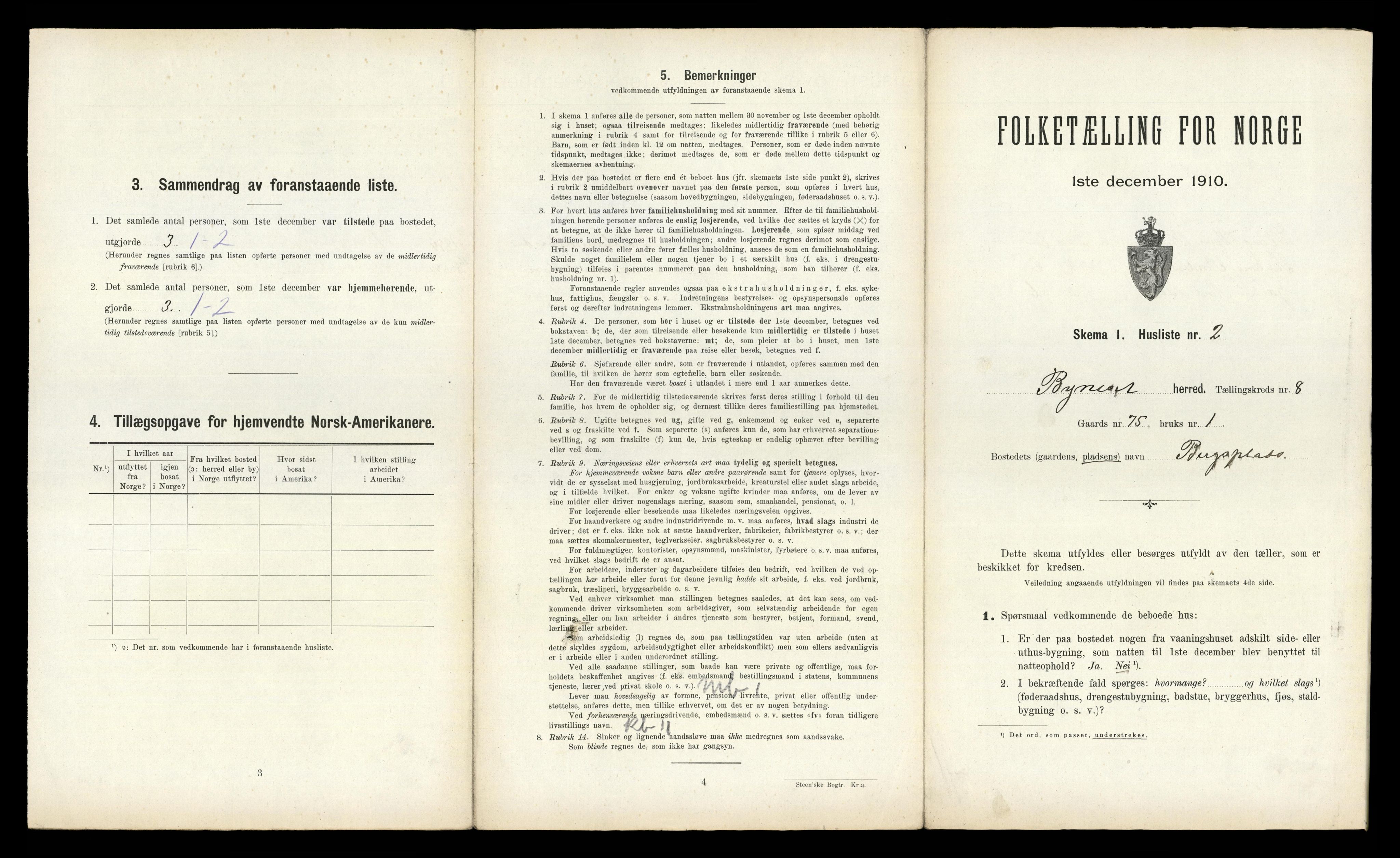 RA, 1910 census for Byneset, 1910, p. 643