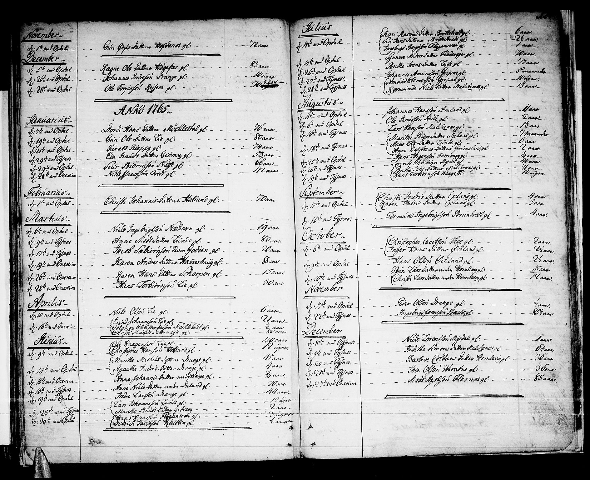 Tysnes sokneprestembete, AV/SAB-A-78601/H/Haa: Parish register (official) no. A 5, 1762-1793, p. 124