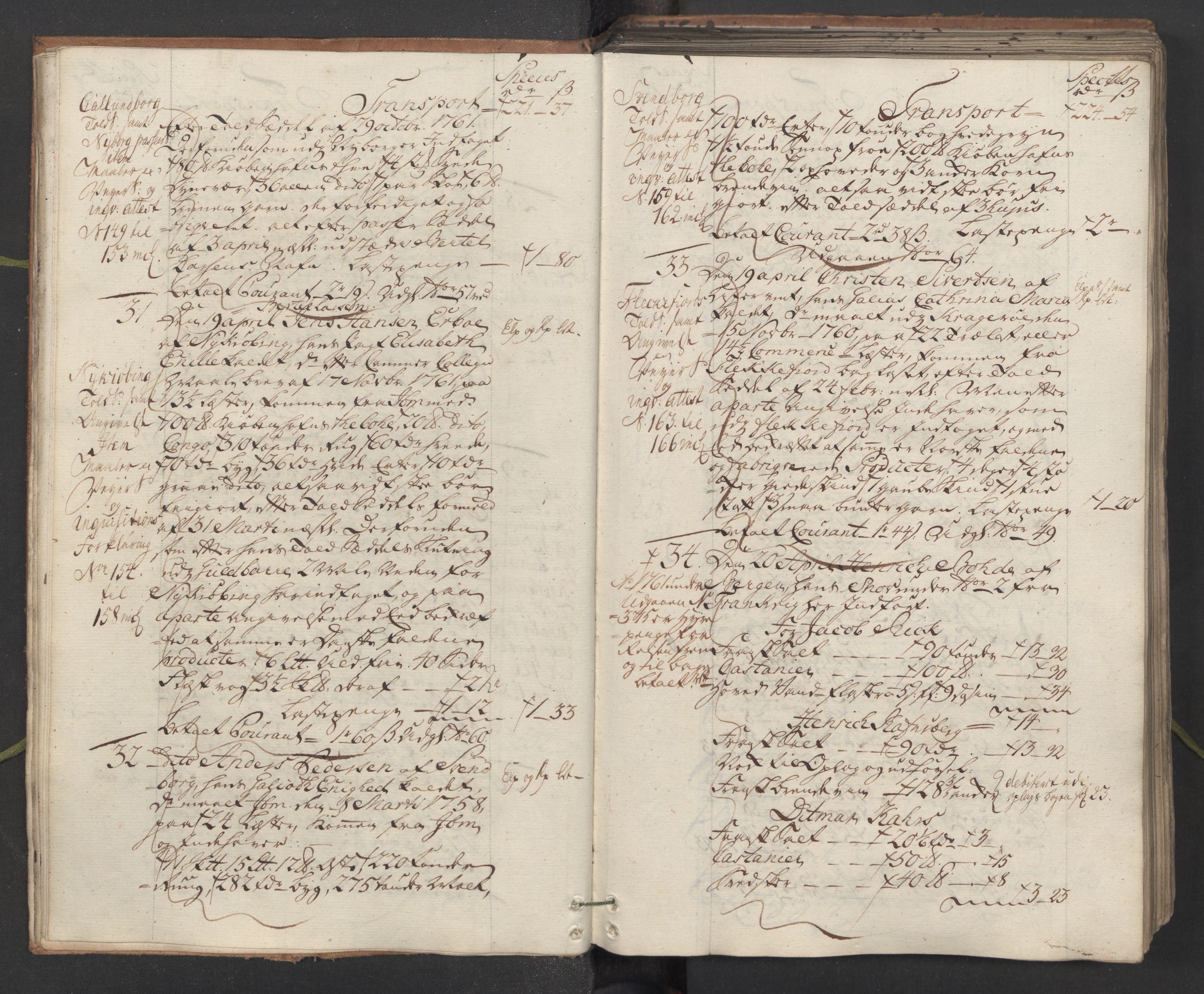 Generaltollkammeret, tollregnskaper, AV/RA-EA-5490/R26/L0101/0001: Tollregnskaper Bergen A / Inngående hovedtollbok, 1762, p. 10b-11a