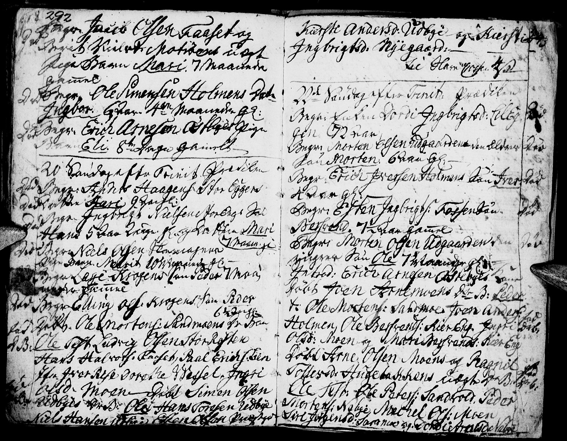 Tynset prestekontor, SAH/PREST-058/H/Ha/Haa/L0006: Parish register (official) no. 6, 1763-1779, p. 292-293