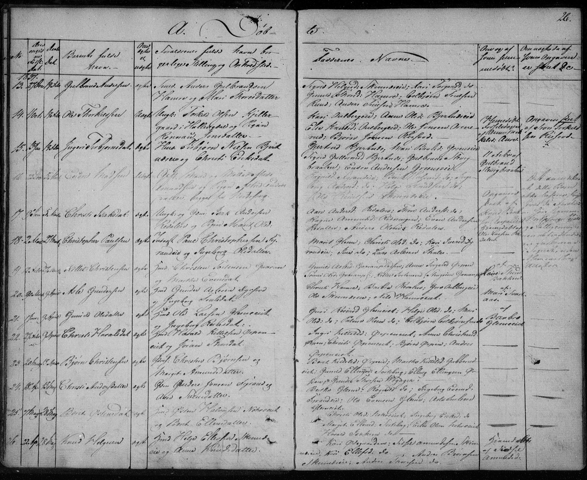 Krødsherad kirkebøker, AV/SAKO-A-19/F/Fa/L0002: Parish register (official) no. 2, 1829-1851, p. 26