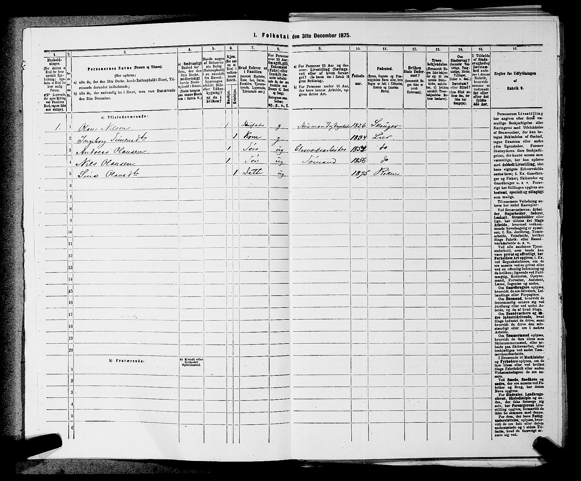 SAKO, 1875 census for 0627P Røyken, 1875, p. 36