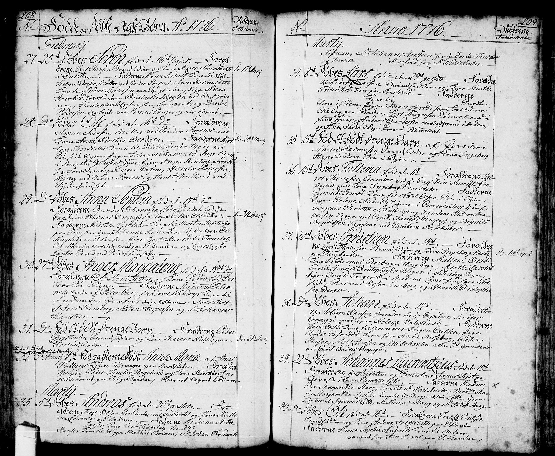 Halden prestekontor Kirkebøker, SAO/A-10909/F/Fa/L0001: Parish register (official) no. I 1, 1758-1791, p. 208-209