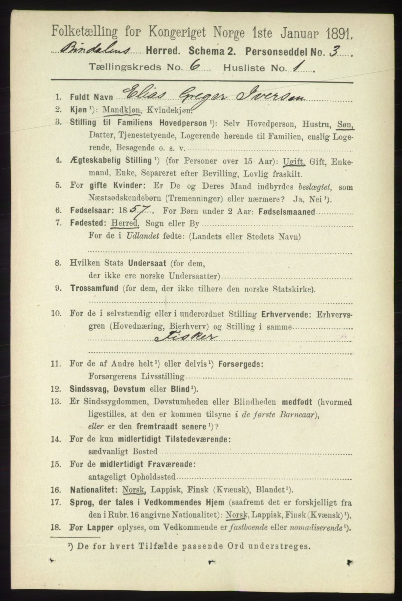 RA, 1891 census for 1811 Bindal, 1891, p. 1714