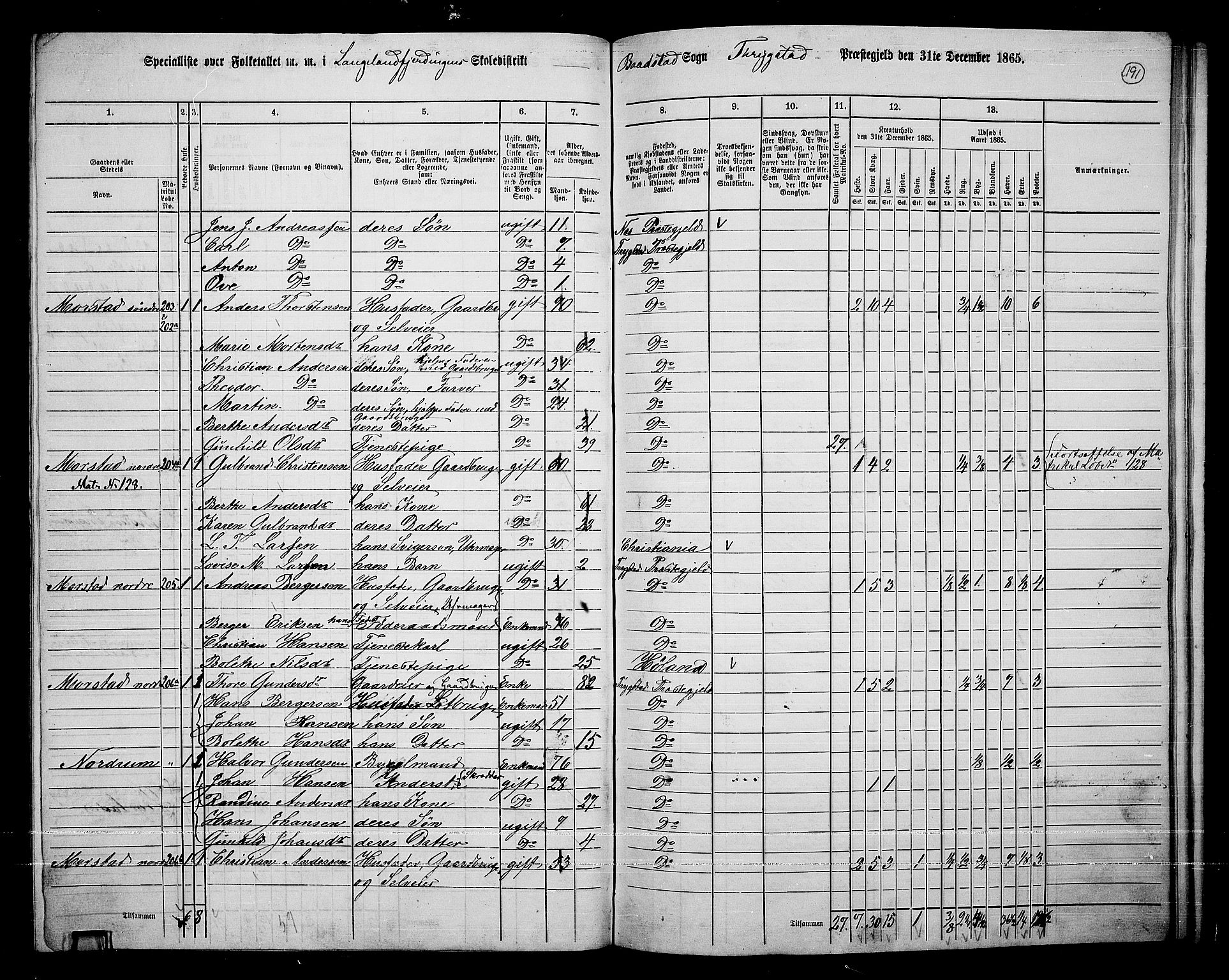 RA, 1865 census for Trøgstad, 1865, p. 166