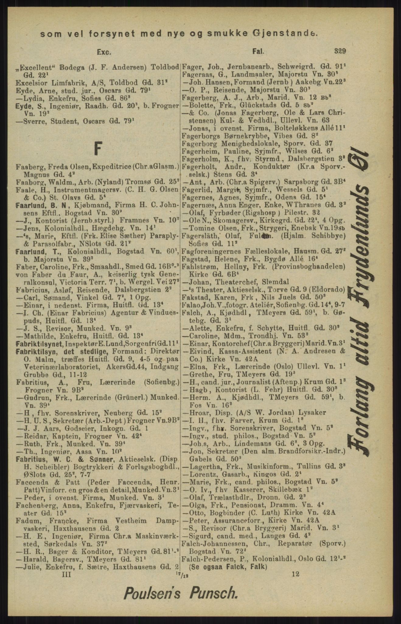 Kristiania/Oslo adressebok, PUBL/-, 1904, p. 329