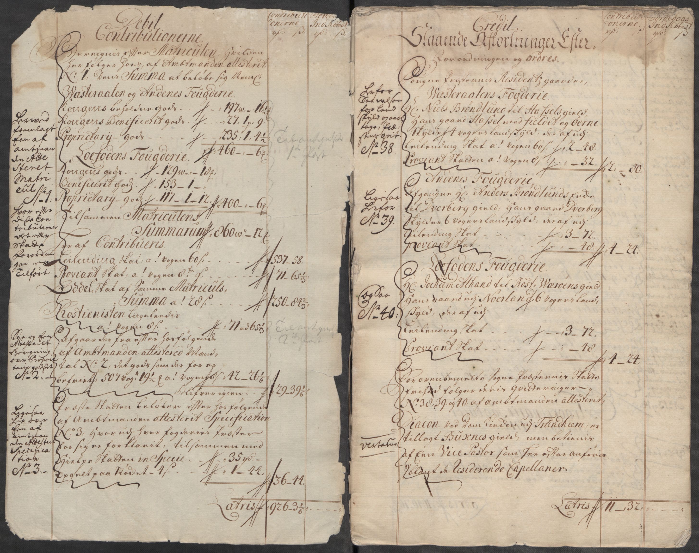 Rentekammeret inntil 1814, Reviderte regnskaper, Fogderegnskap, RA/EA-4092/R67/L4681: Fogderegnskap Vesterålen, Andenes og Lofoten, 1715, p. 6