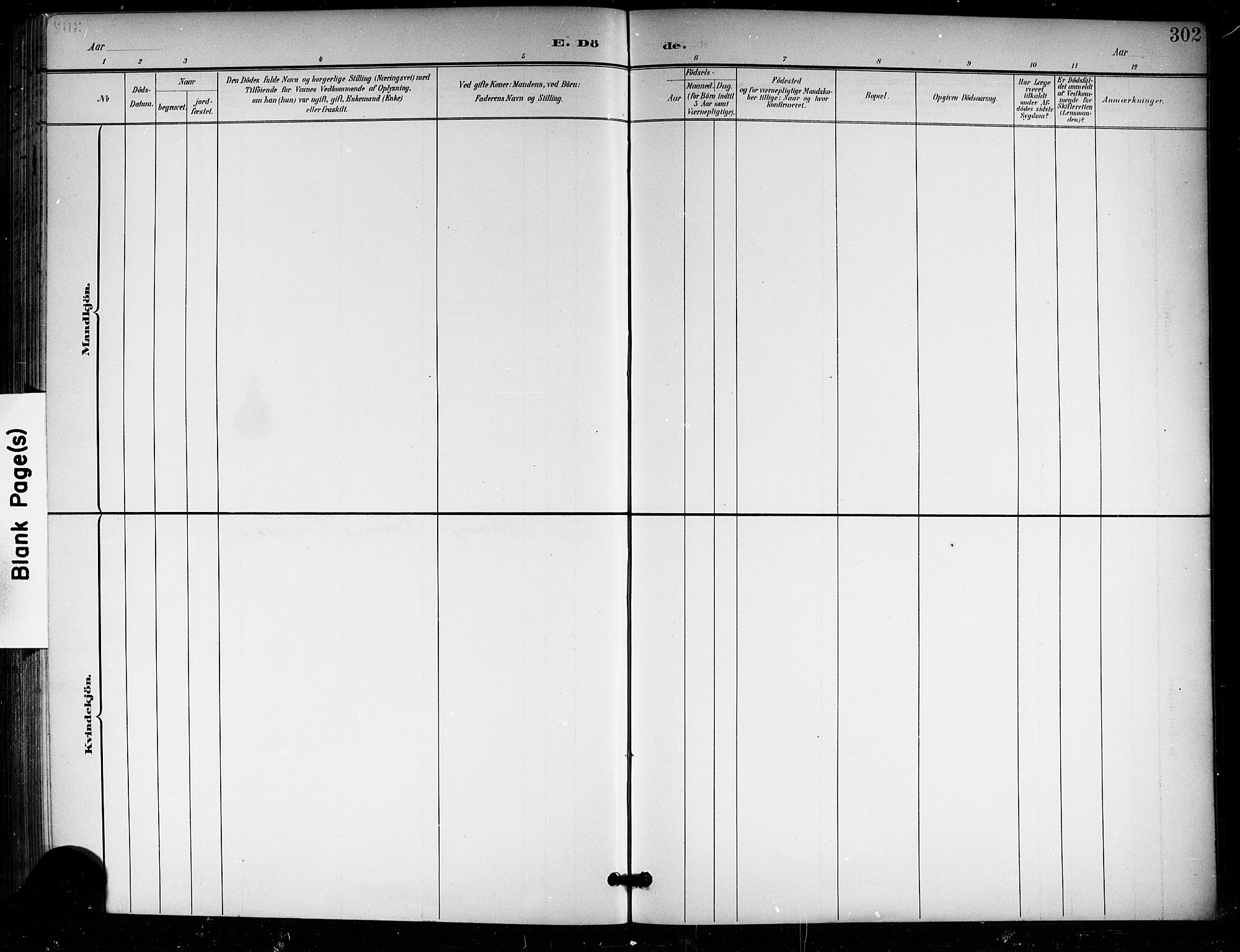 Tjølling kirkebøker, AV/SAKO-A-60/G/Ga/L0002: Parish register (copy) no. 2, 1895-1918, p. 302