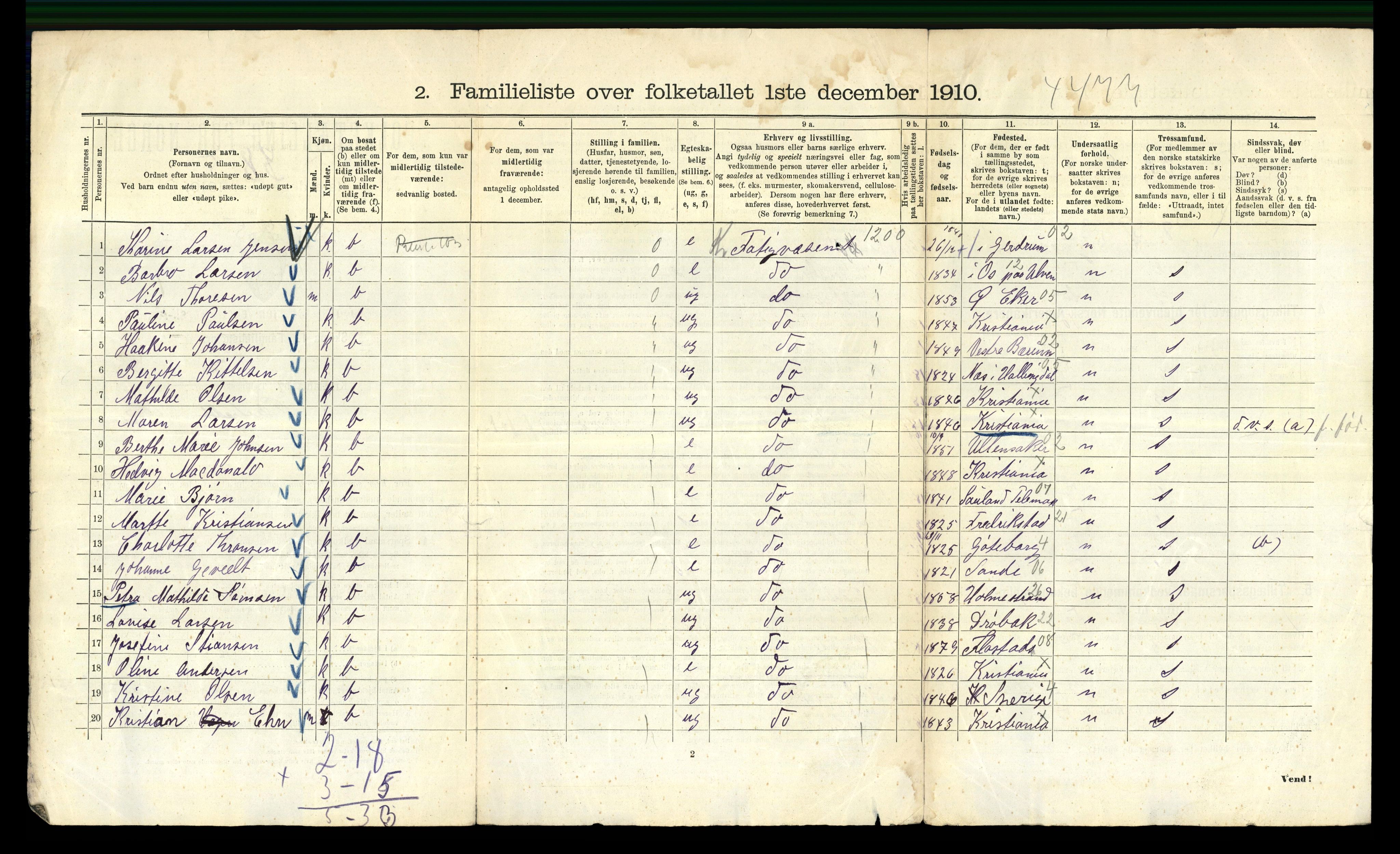 RA, 1910 census for Kristiania, 1910, p. 77810