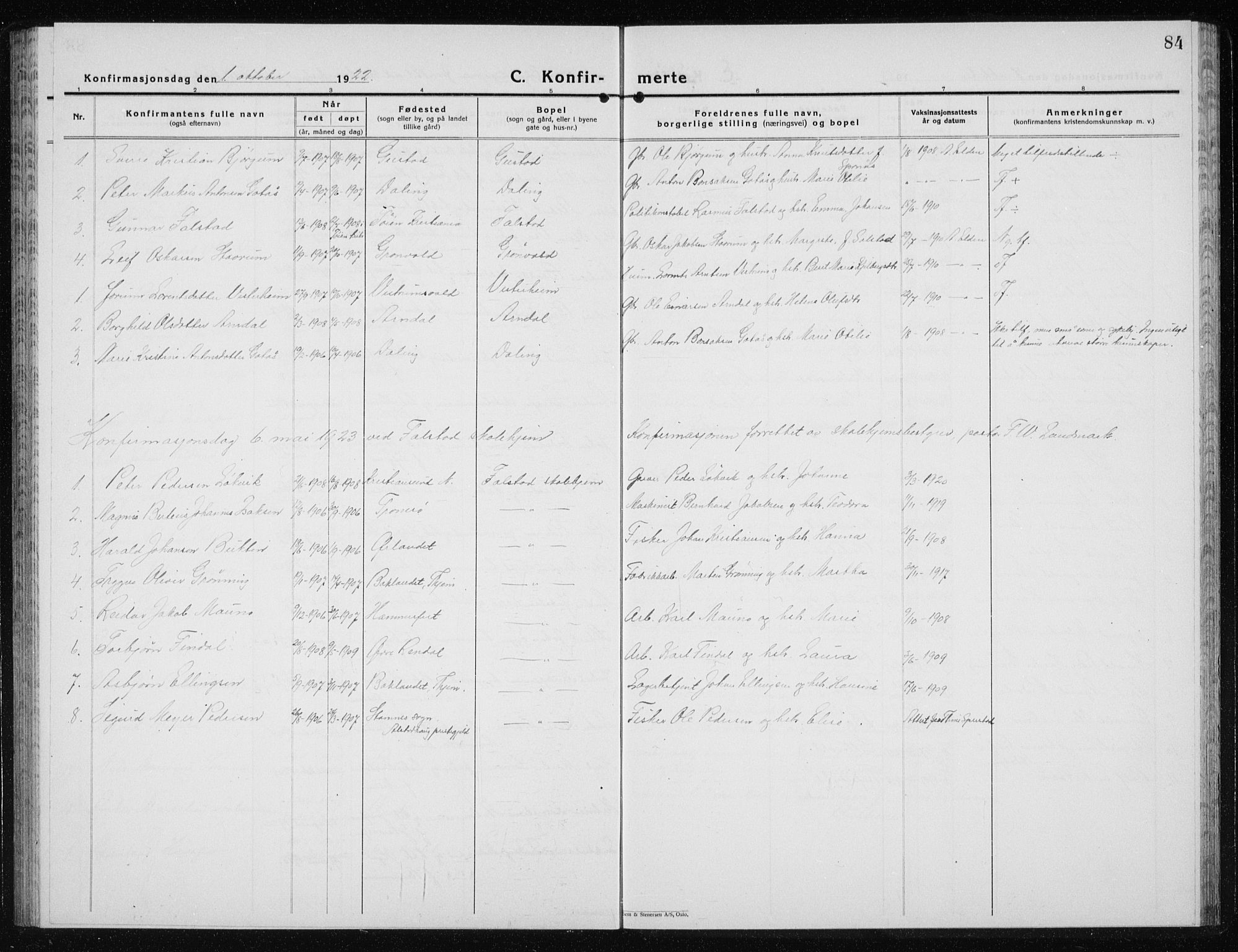 Ministerialprotokoller, klokkerbøker og fødselsregistre - Nord-Trøndelag, SAT/A-1458/719/L0180: Parish register (copy) no. 719C01, 1878-1940, p. 84