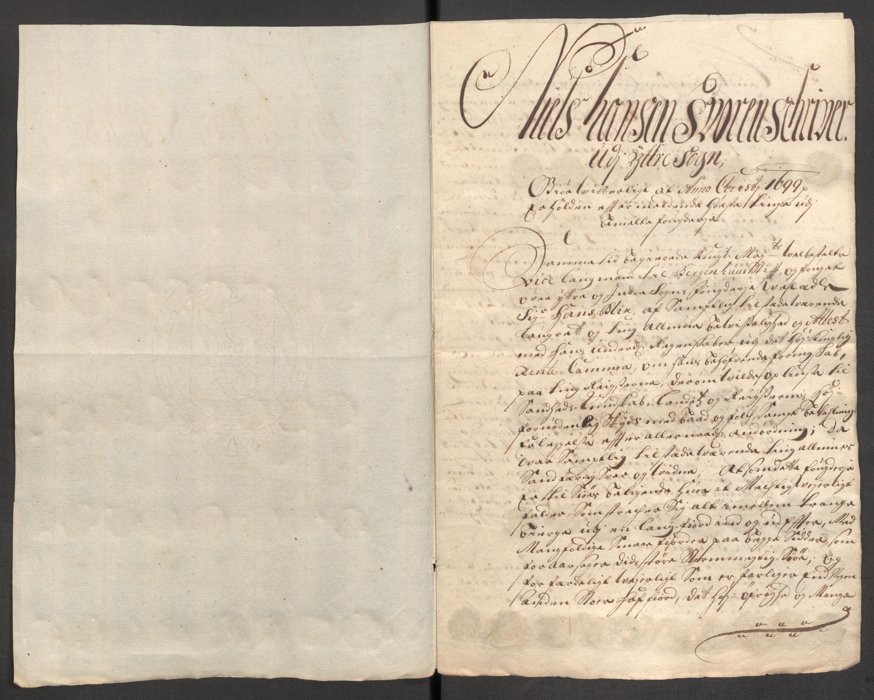 Rentekammeret inntil 1814, Reviderte regnskaper, Fogderegnskap, AV/RA-EA-4092/R52/L3310: Fogderegnskap Sogn, 1698-1699, p. 487