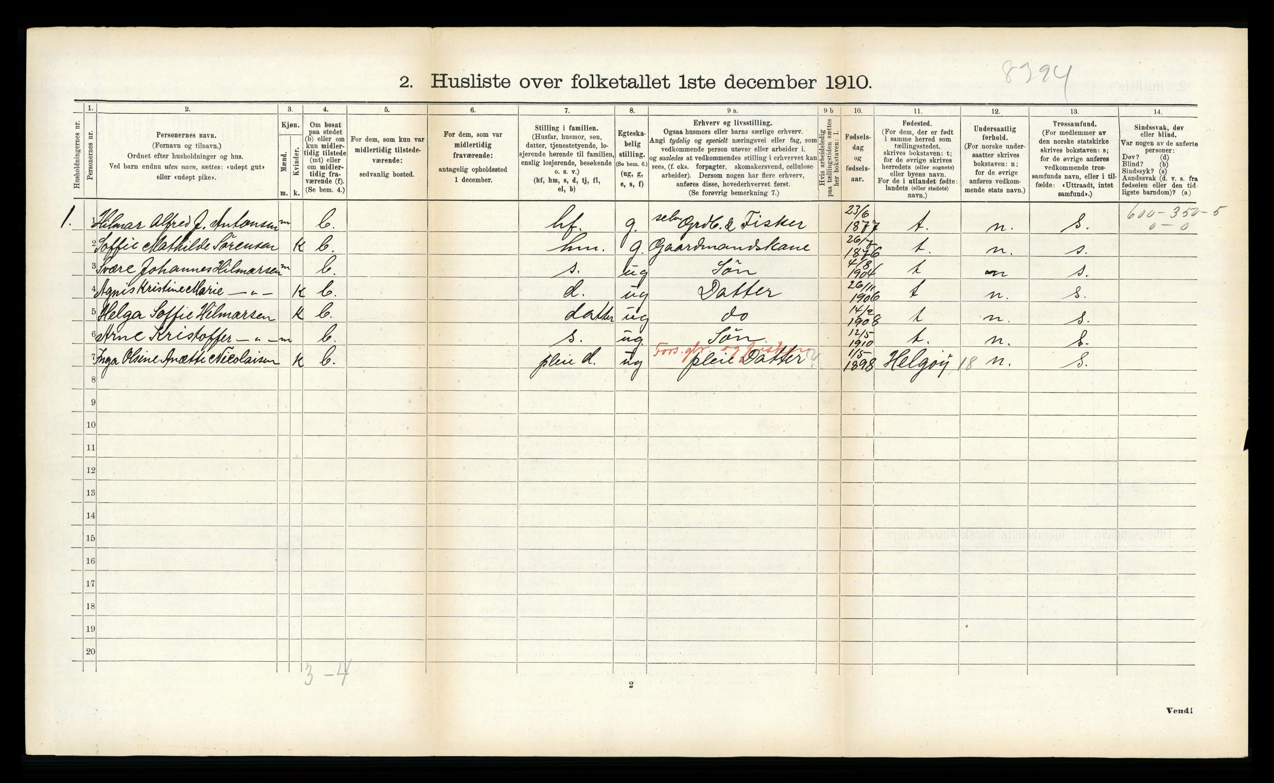RA, 1910 census for Tromsøysund, 1910, p. 1364