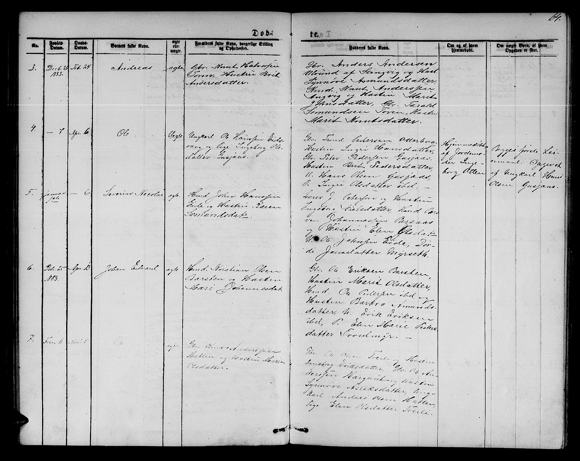 Ministerialprotokoller, klokkerbøker og fødselsregistre - Møre og Romsdal, AV/SAT-A-1454/551/L0630: Parish register (copy) no. 551C02, 1867-1885, p. 64