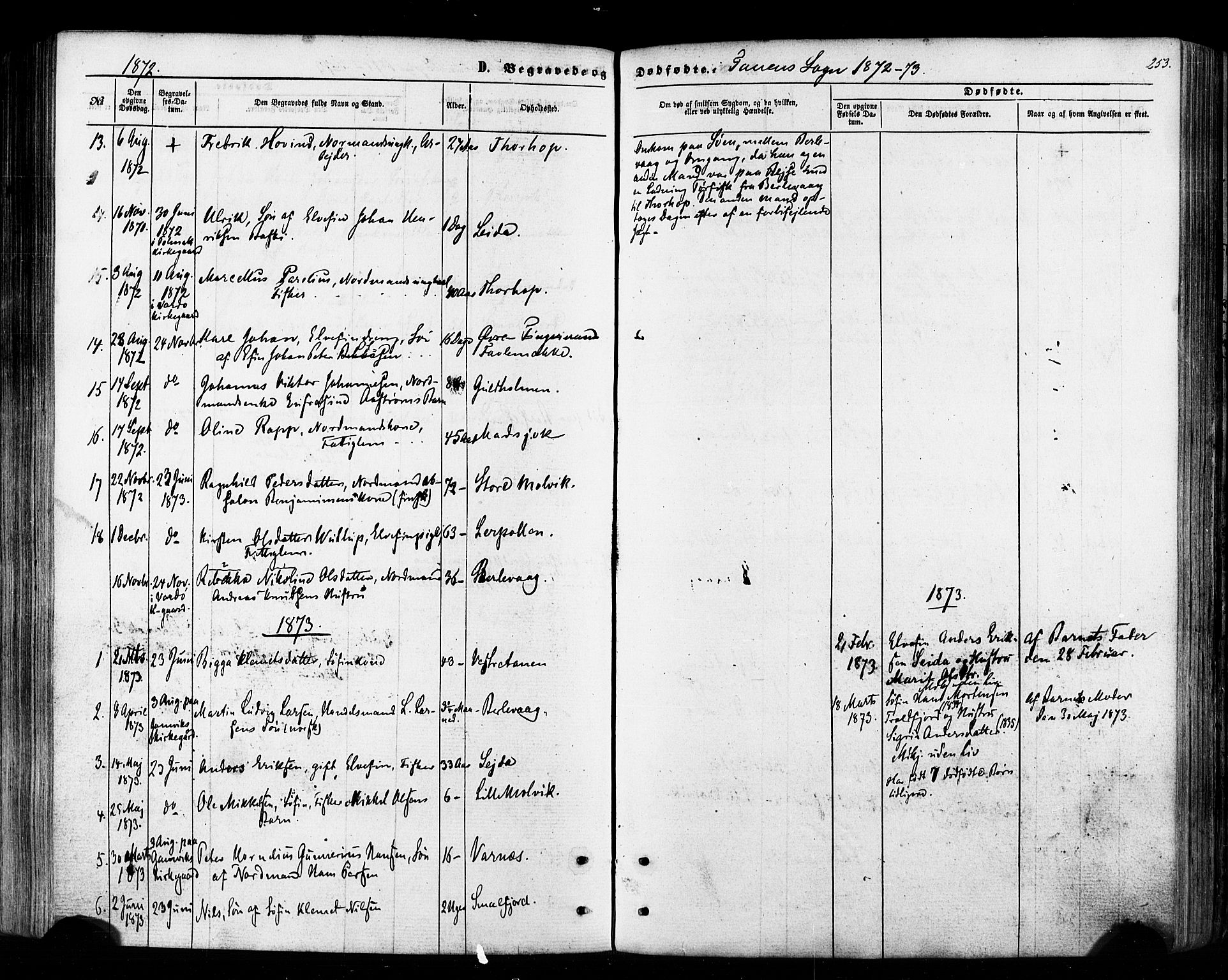 Tana sokneprestkontor, AV/SATØ-S-1334/H/Ha/L0002kirke: Parish register (official) no. 2 /1, 1861-1877, p. 253