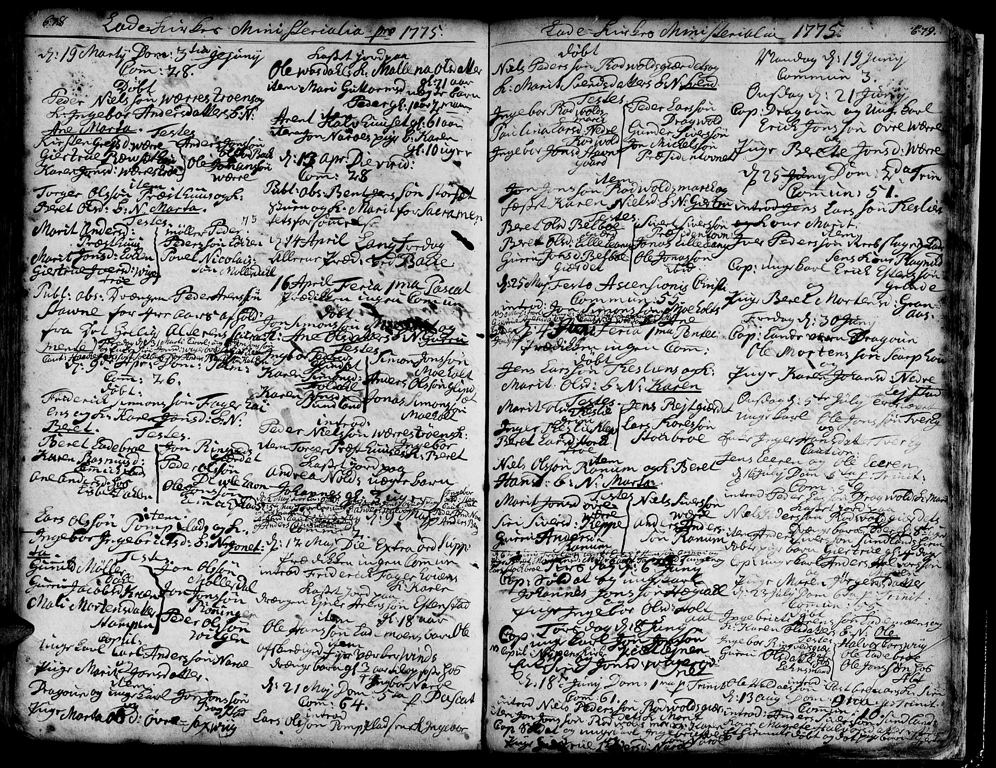 Ministerialprotokoller, klokkerbøker og fødselsregistre - Sør-Trøndelag, SAT/A-1456/606/L0275: Parish register (official) no. 606A01 /1, 1727-1780, p. 678-679
