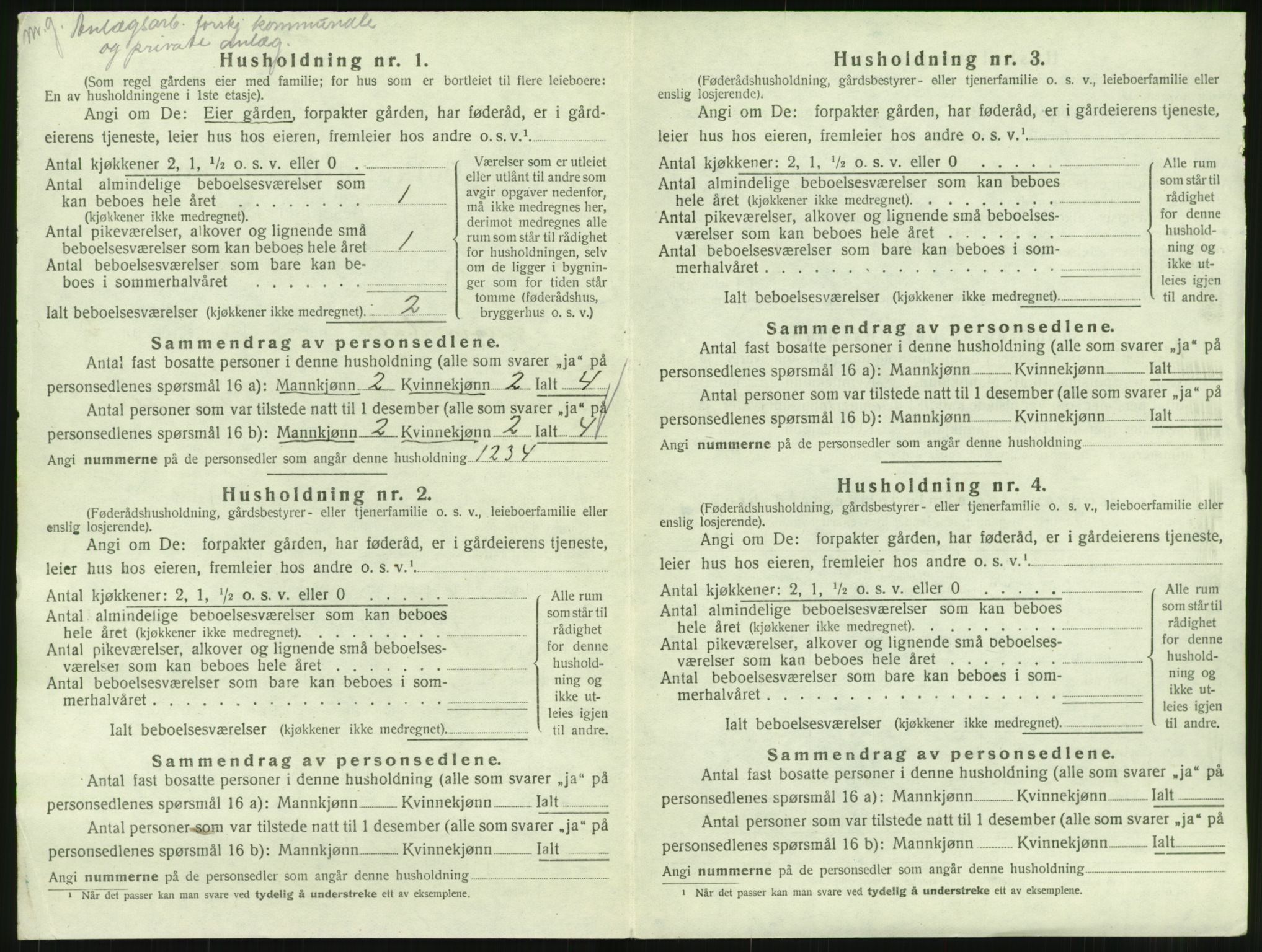 SAT, 1920 census for Sunndal, 1920, p. 587