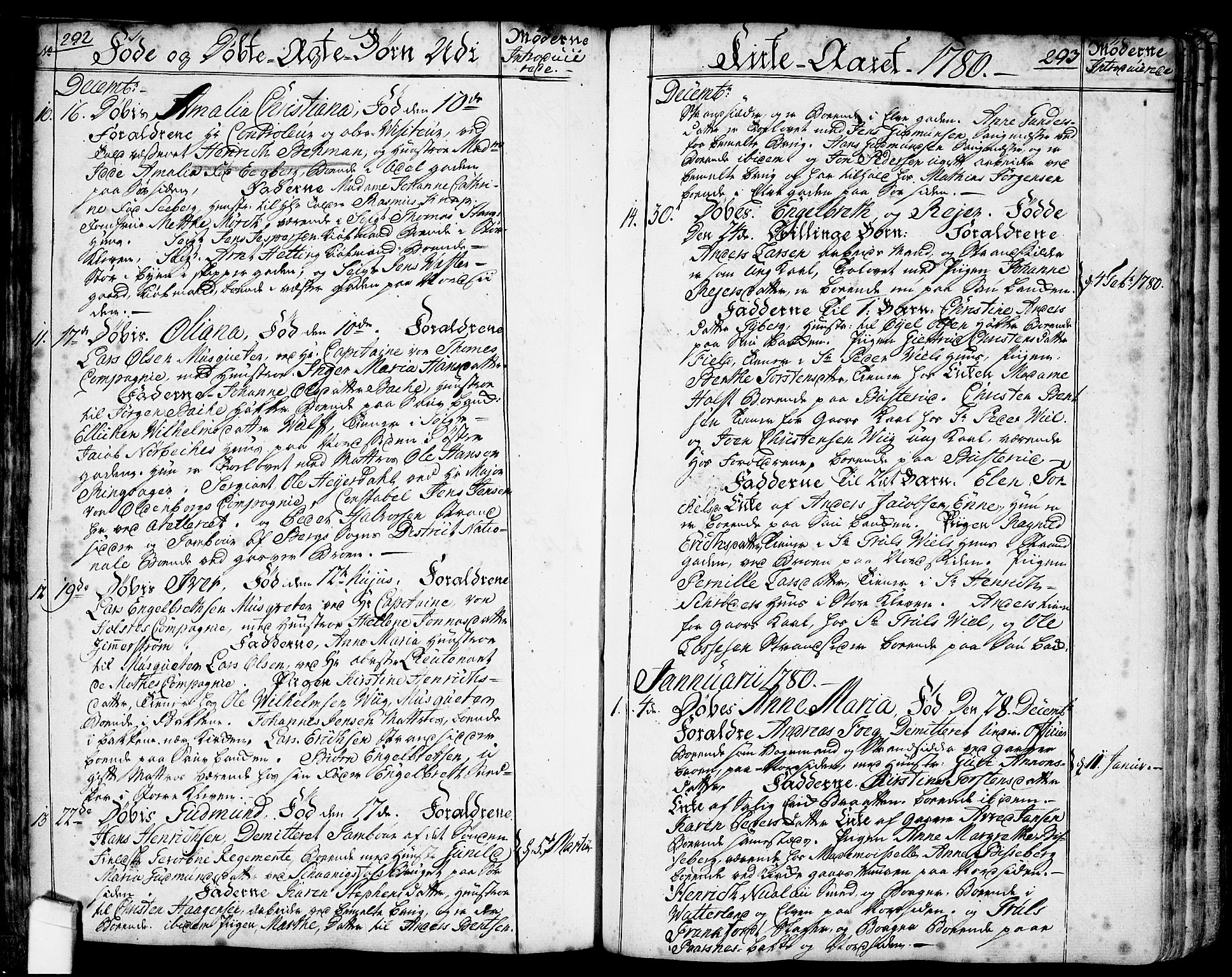 Halden prestekontor Kirkebøker, SAO/A-10909/F/Fa/L0001: Parish register (official) no. I 1, 1758-1791, p. 292-293