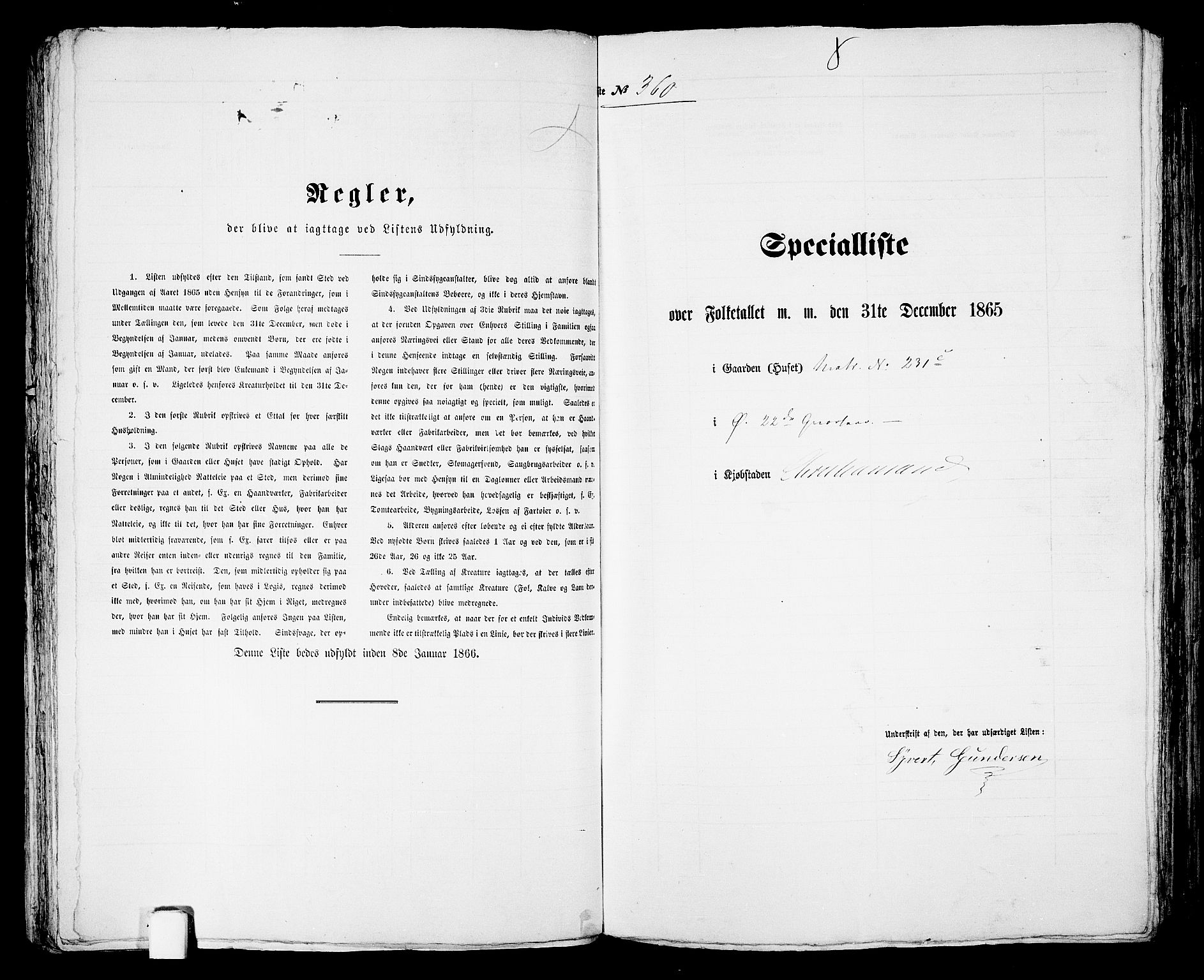 RA, 1865 census for Kristiansand, 1865, p. 741