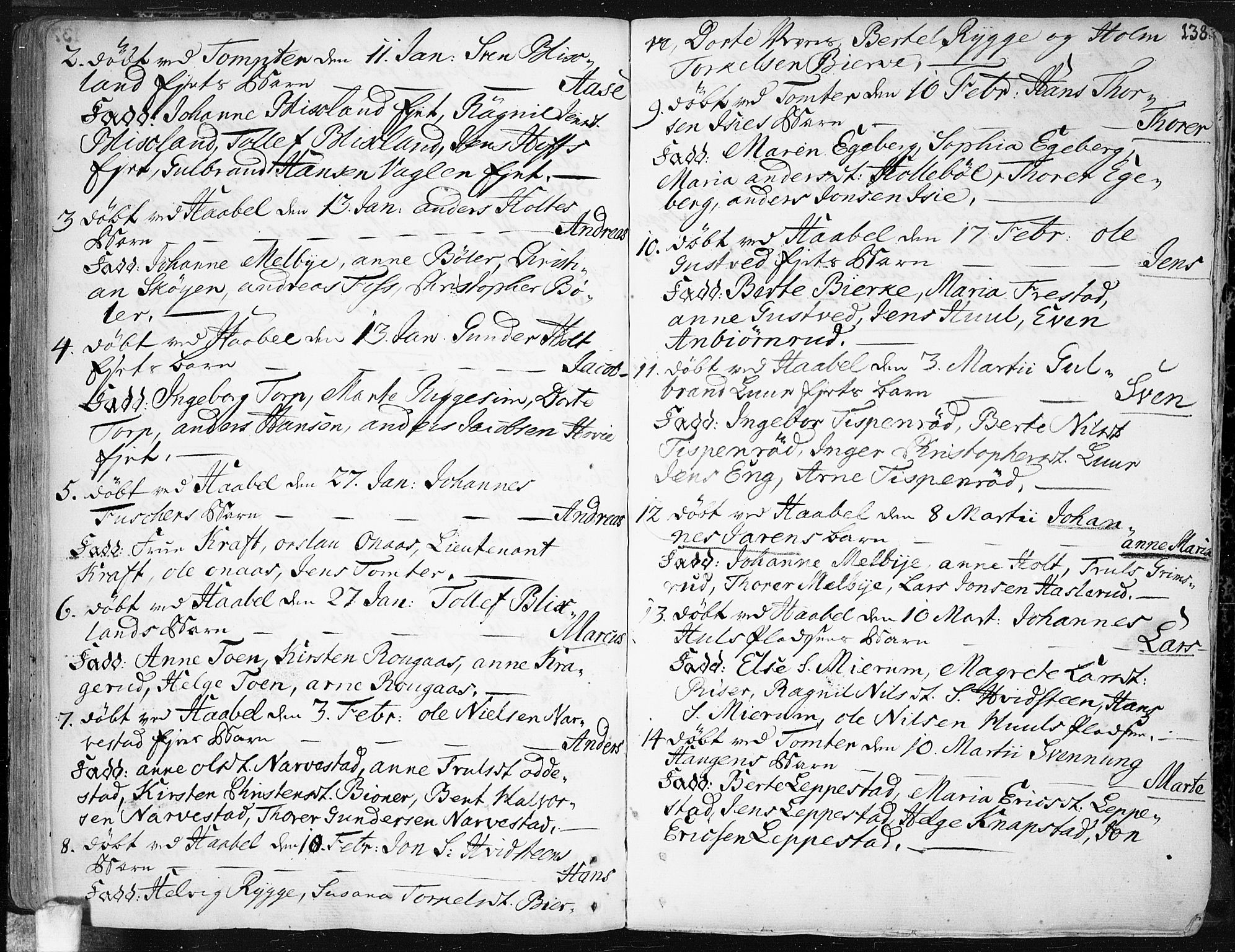 Hobøl prestekontor Kirkebøker, AV/SAO-A-2002/F/Fa/L0001: Parish register (official) no. I 1, 1733-1814, p. 138