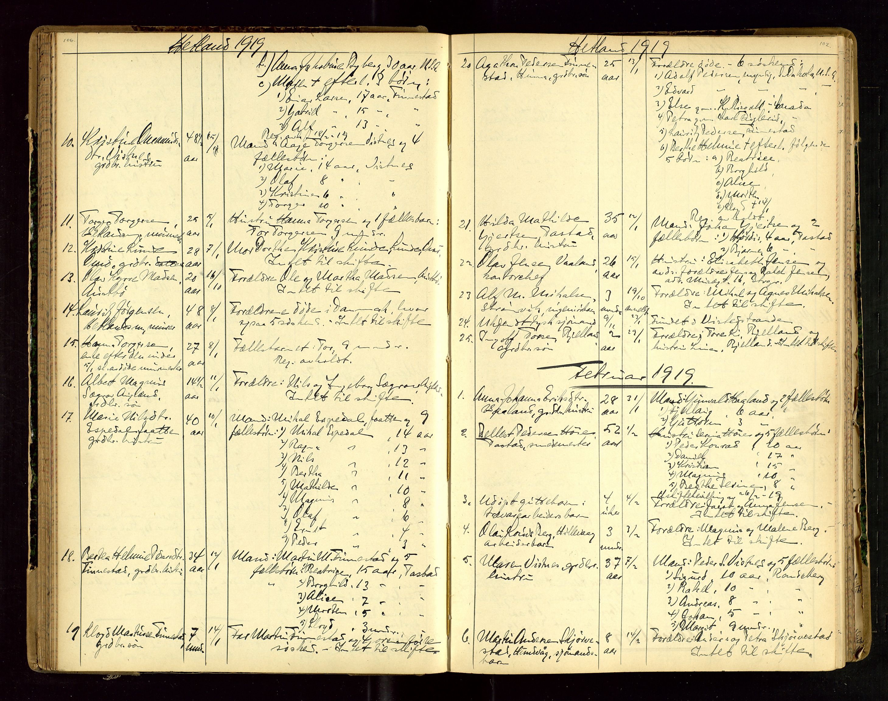 Jæren sorenskriveri, AV/SAST-A-100310/01/5/52/52B/L0003: DØDSFALLPROTOKOLL, 1910-1916, p. 106-107