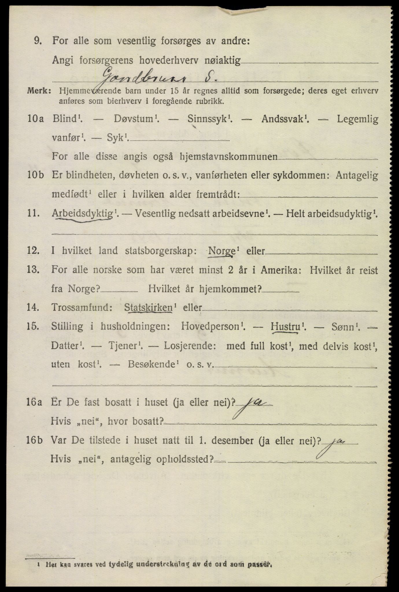 SAK, 1920 census for Øvrebø, 1920, p. 1135