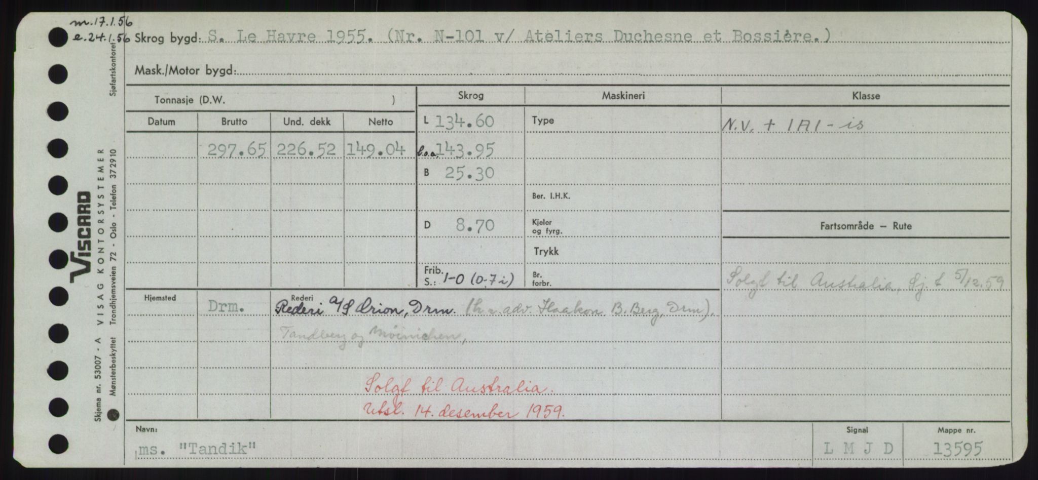 Sjøfartsdirektoratet med forløpere, Skipsmålingen, RA/S-1627/H/Hd/L0038: Fartøy, T-Th, p. 161