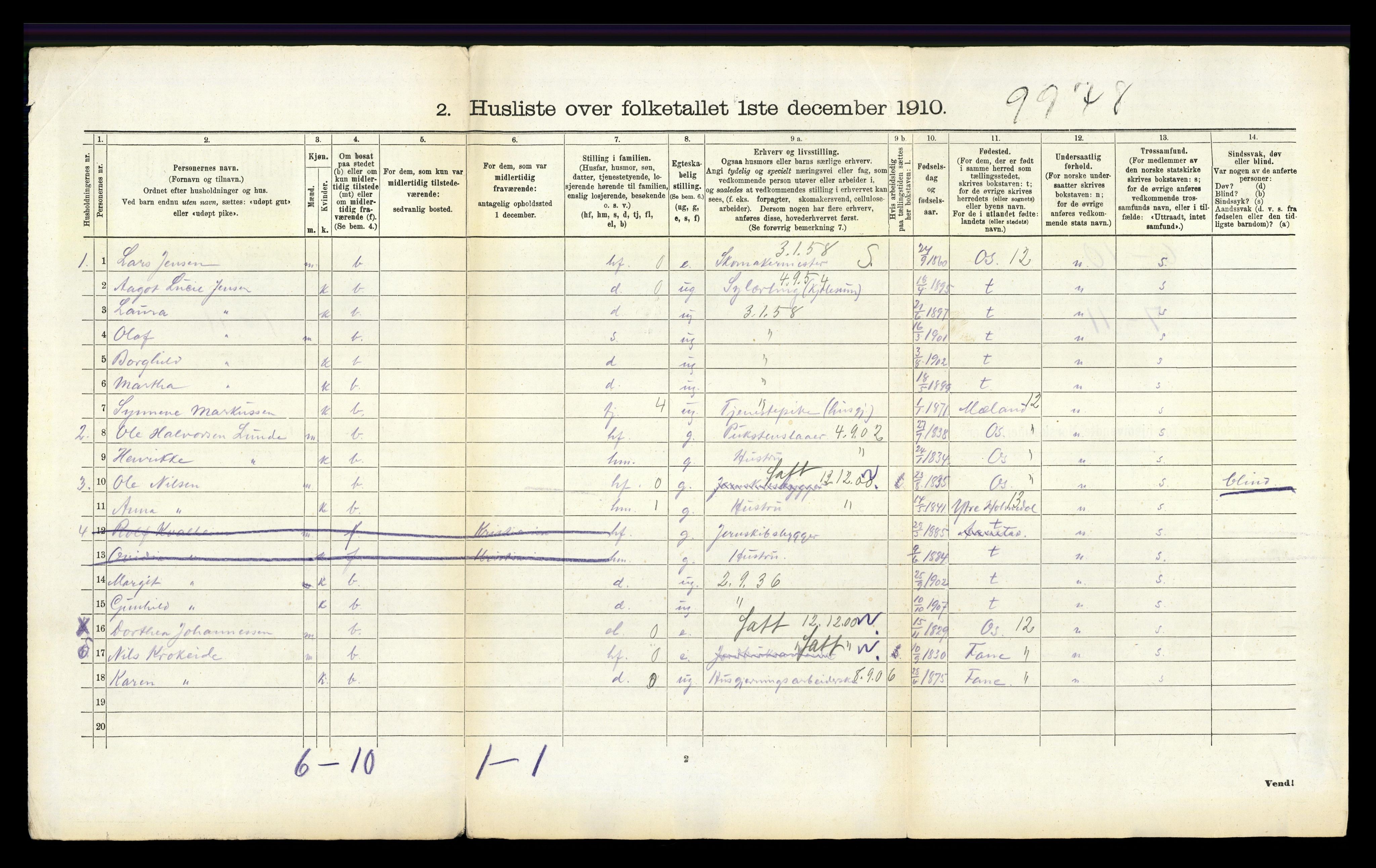 RA, 1910 census for Årstad, 1910, p. 787