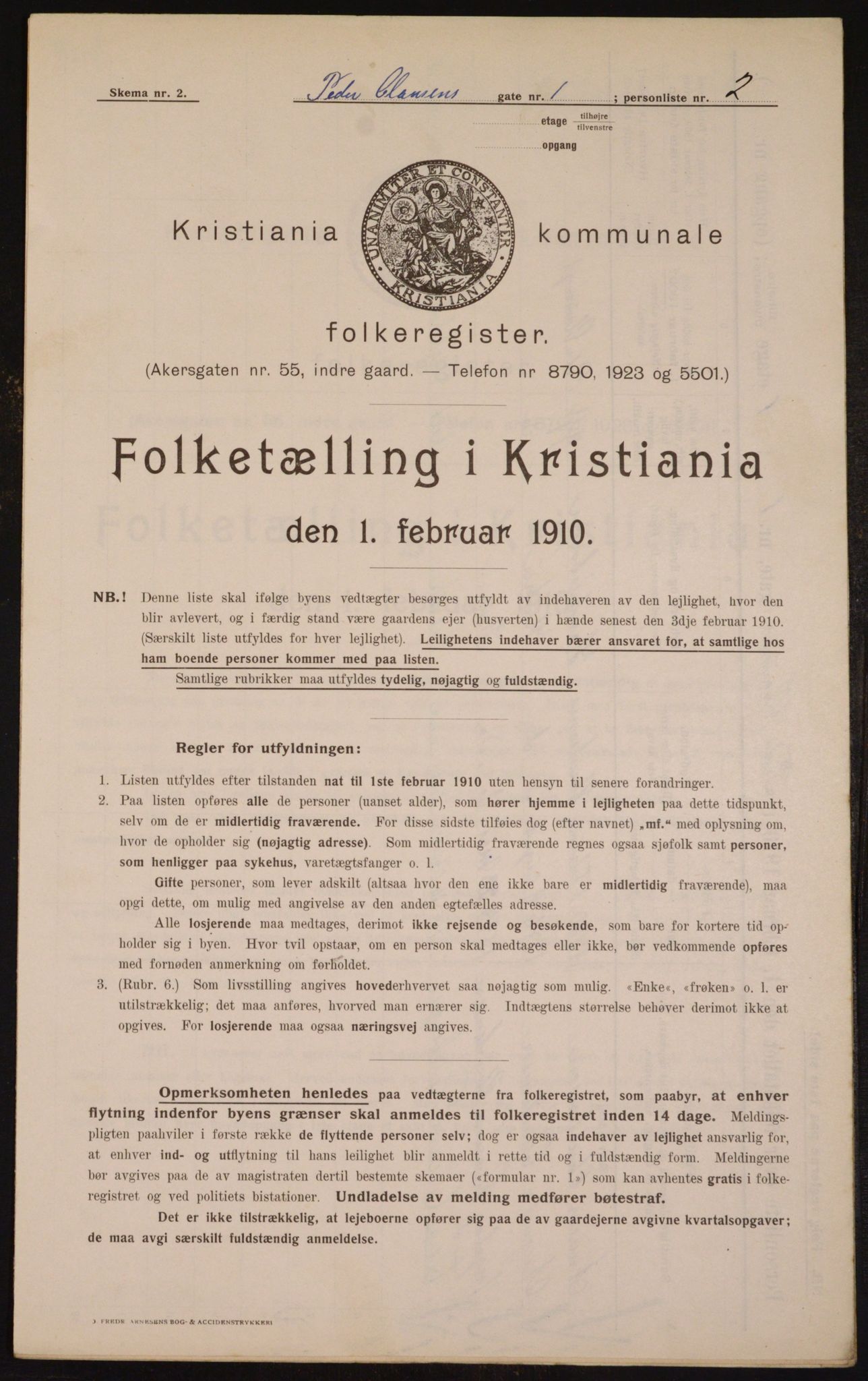 OBA, Municipal Census 1910 for Kristiania, 1910, p. 75658