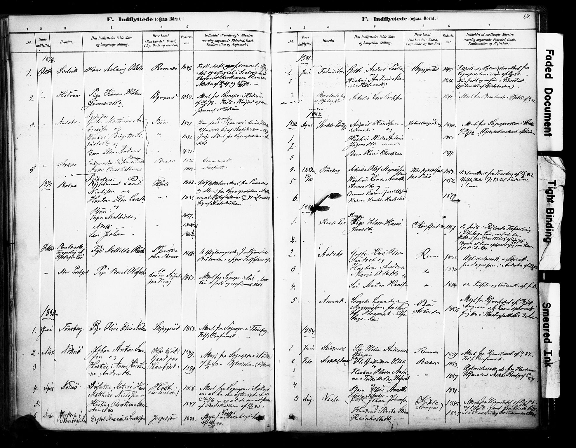 Ramnes kirkebøker, AV/SAKO-A-314/F/Fa/L0007: Parish register (official) no. I 7, 1878-1895, p. 570-571