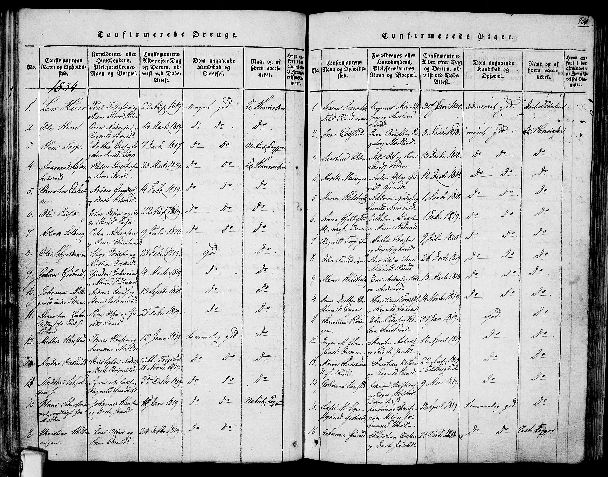 Askim prestekontor Kirkebøker, AV/SAO-A-10900/F/Fa/L0004: Parish register (official) no. 4, 1817-1846, p. 530-531