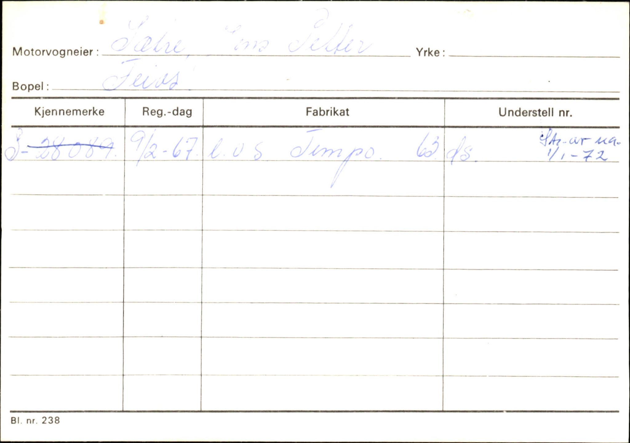 Statens vegvesen, Sogn og Fjordane vegkontor, AV/SAB-A-5301/4/F/L0126: Eigarregister Fjaler M-Å. Leikanger A-Å, 1945-1975, p. 2287