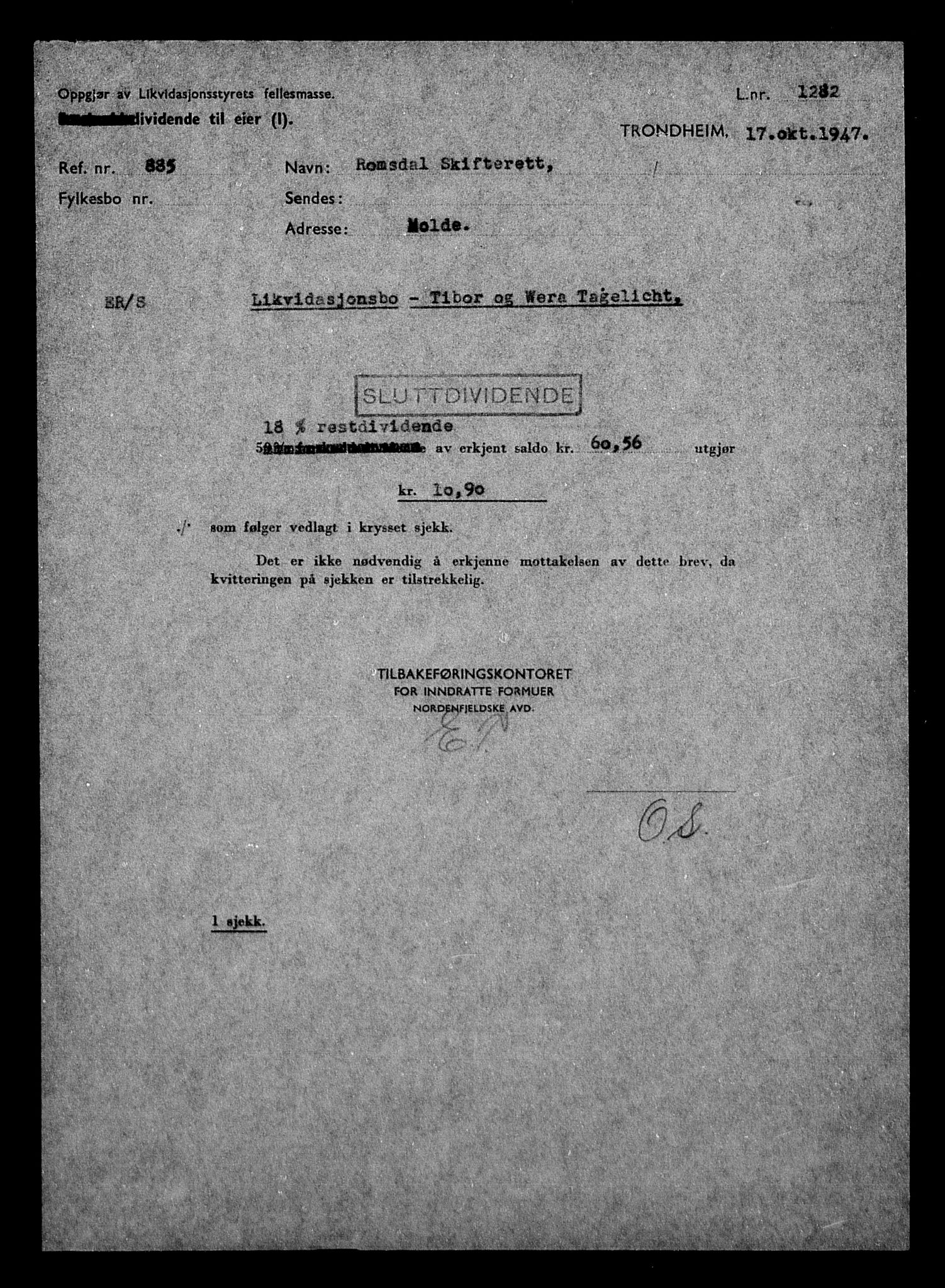 Justisdepartementet, Tilbakeføringskontoret for inndratte formuer, AV/RA-S-1564/H/Hc/Hcb/L0916: --, 1945-1947, p. 894