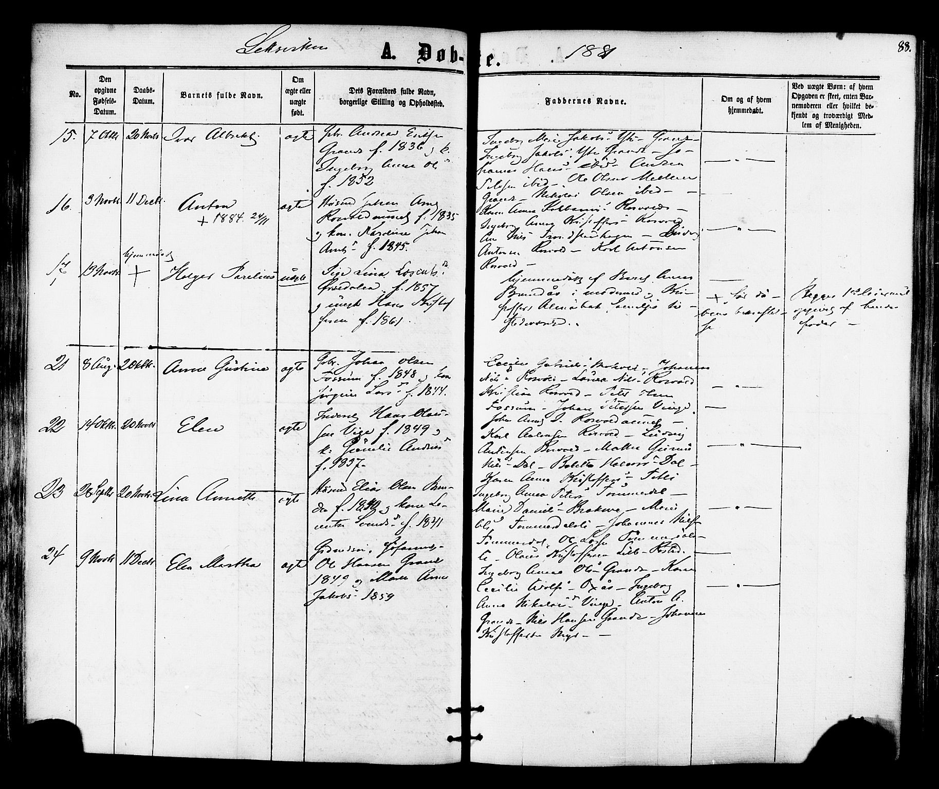 Ministerialprotokoller, klokkerbøker og fødselsregistre - Nord-Trøndelag, SAT/A-1458/701/L0009: Parish register (official) no. 701A09 /1, 1864-1882, p. 88