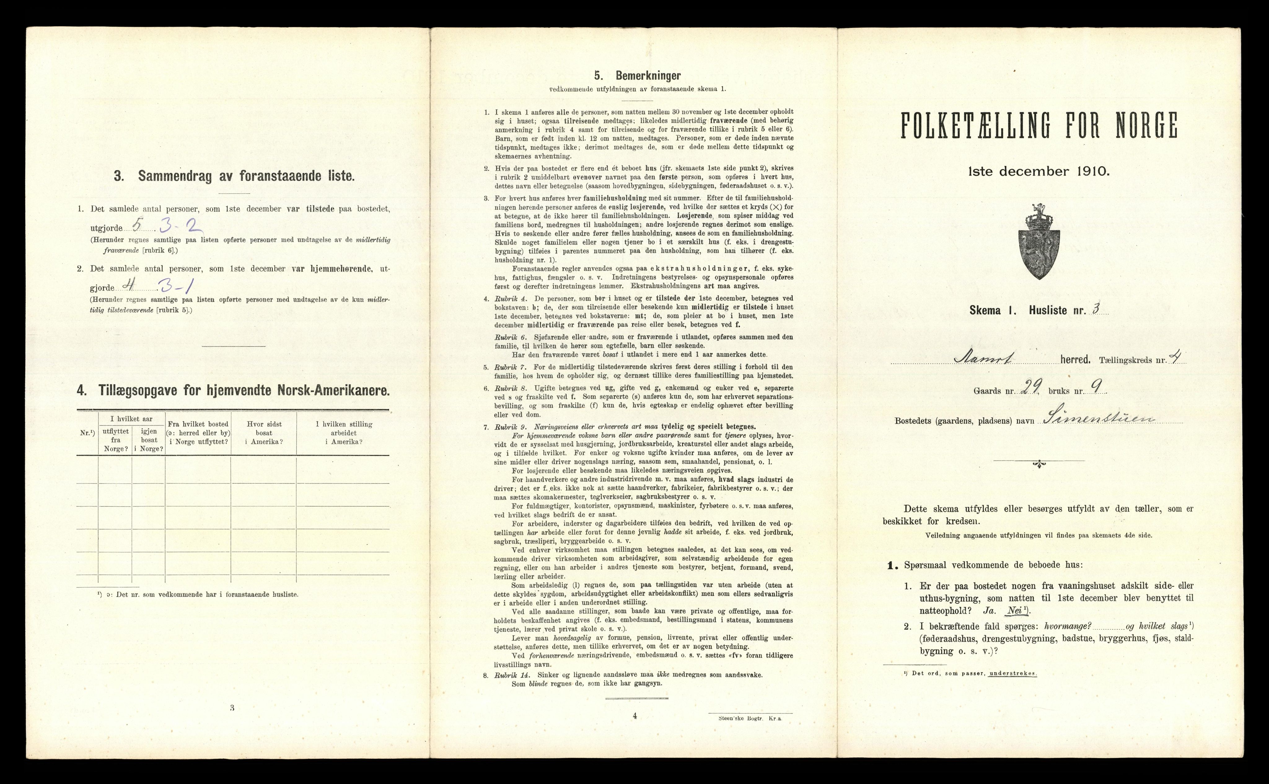 RA, 1910 census for Åmot, 1910, p. 605