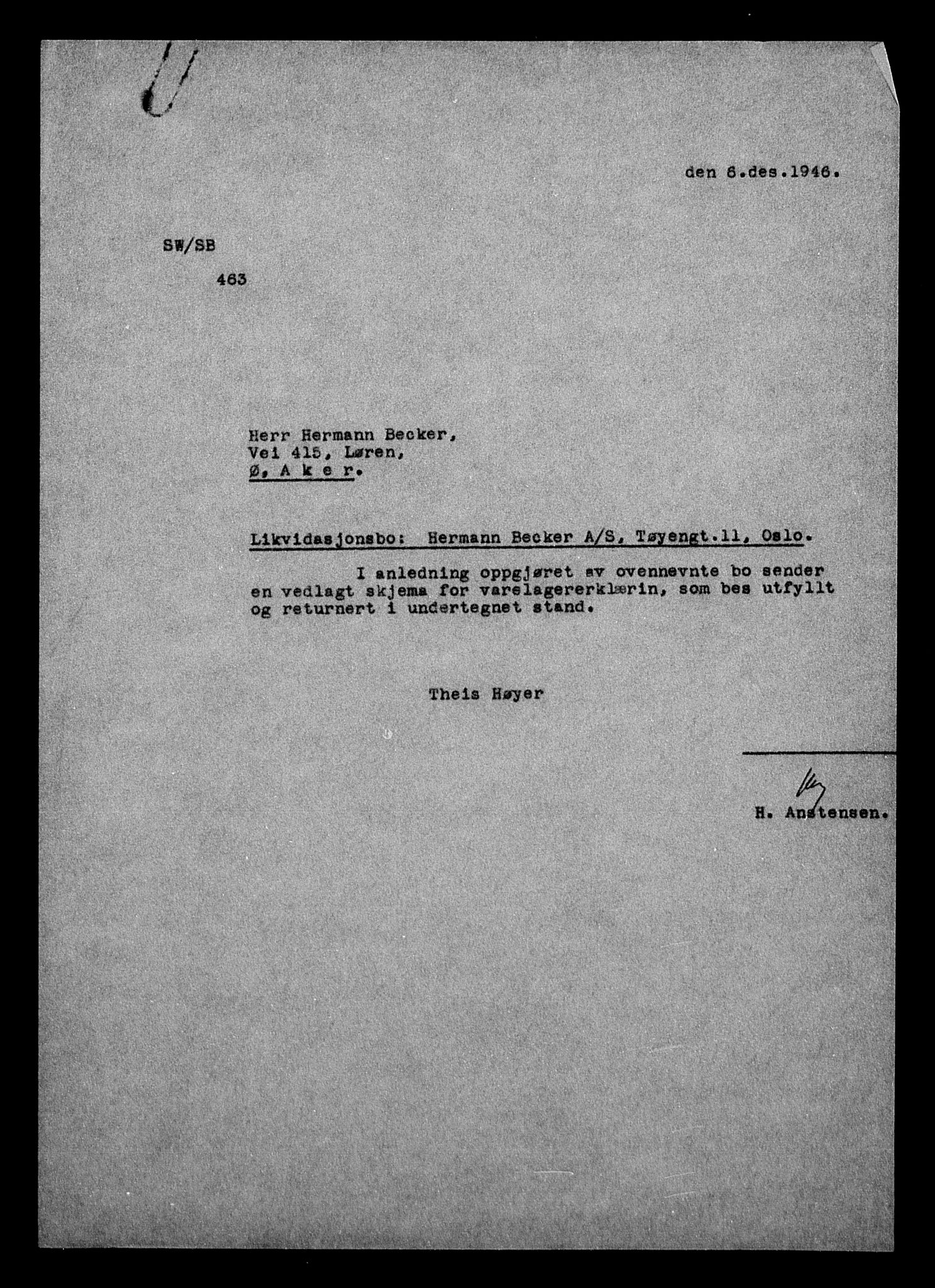 Justisdepartementet, Tilbakeføringskontoret for inndratte formuer, AV/RA-S-1564/H/Hc/Hcc/L0919: --, 1945-1947, p. 105