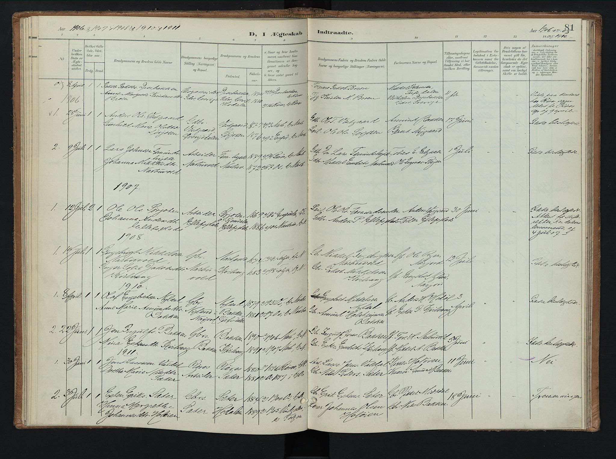 Tolga prestekontor, AV/SAH-PREST-062/K/L0010: Parish register (official) no. 10, 1901-1915, p. 81